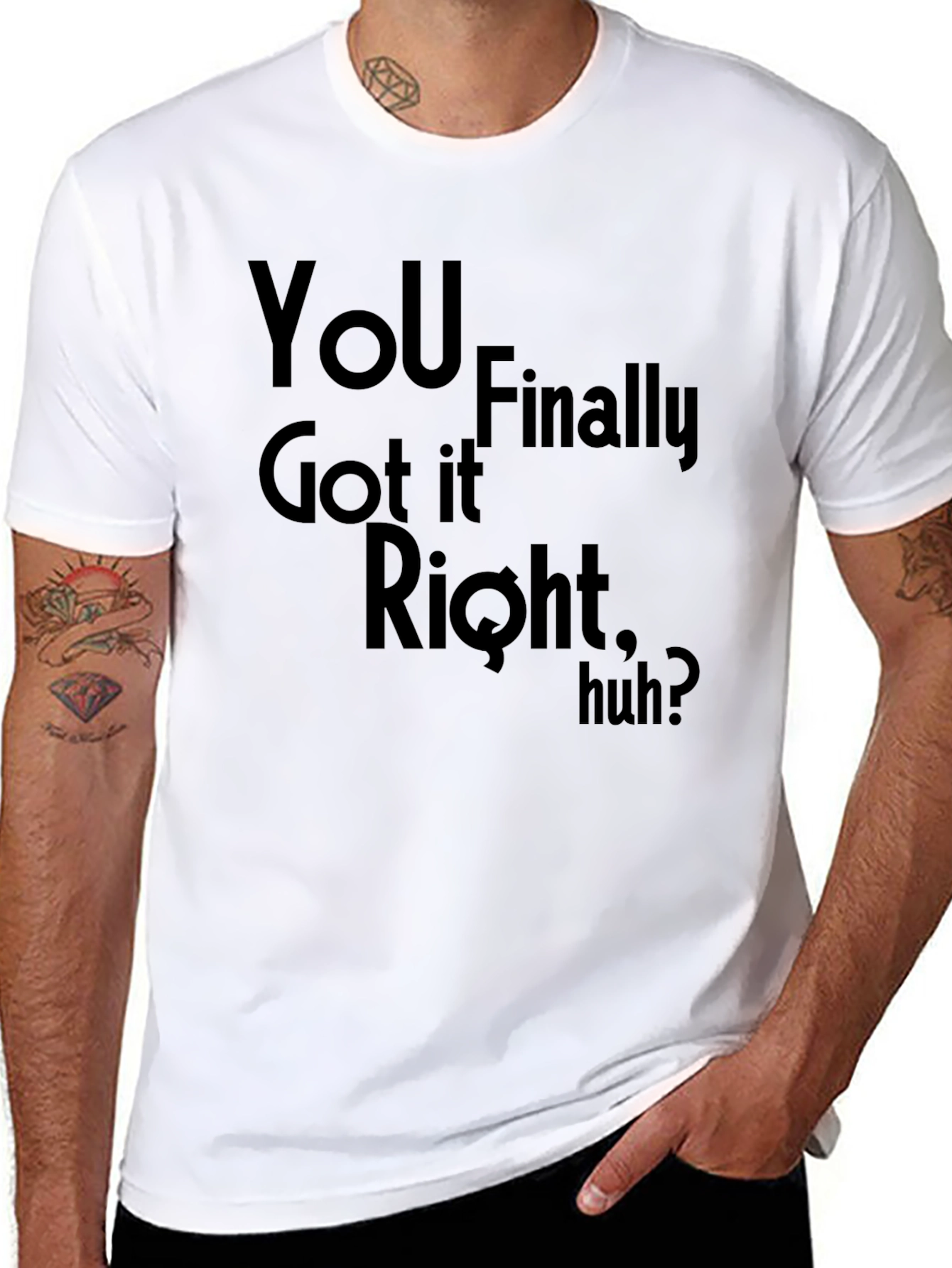 Black You Got It Right Black Graphic T-Shirt view 8