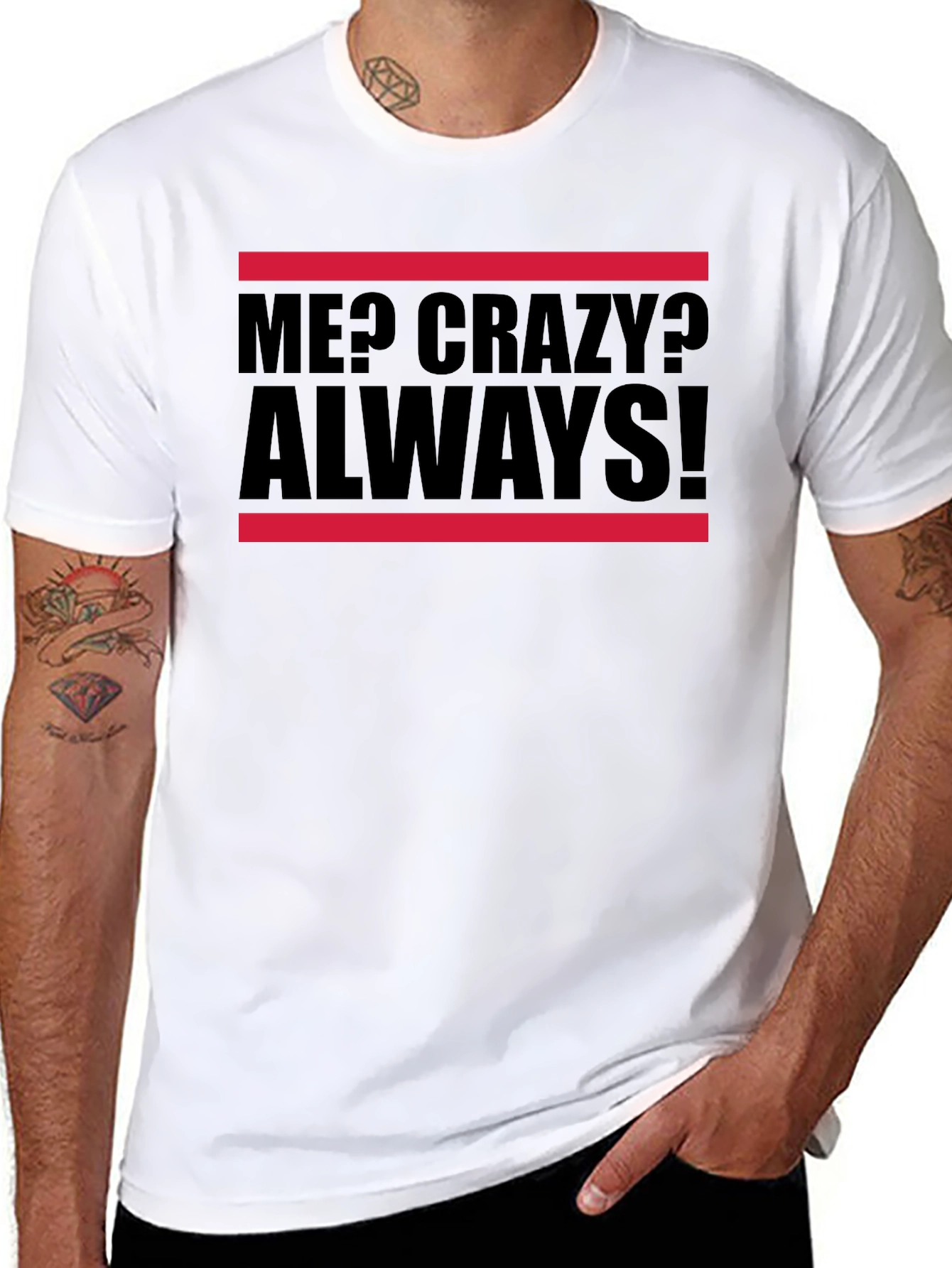 Black Me? Crazy? Always! Graphic Tee view 8