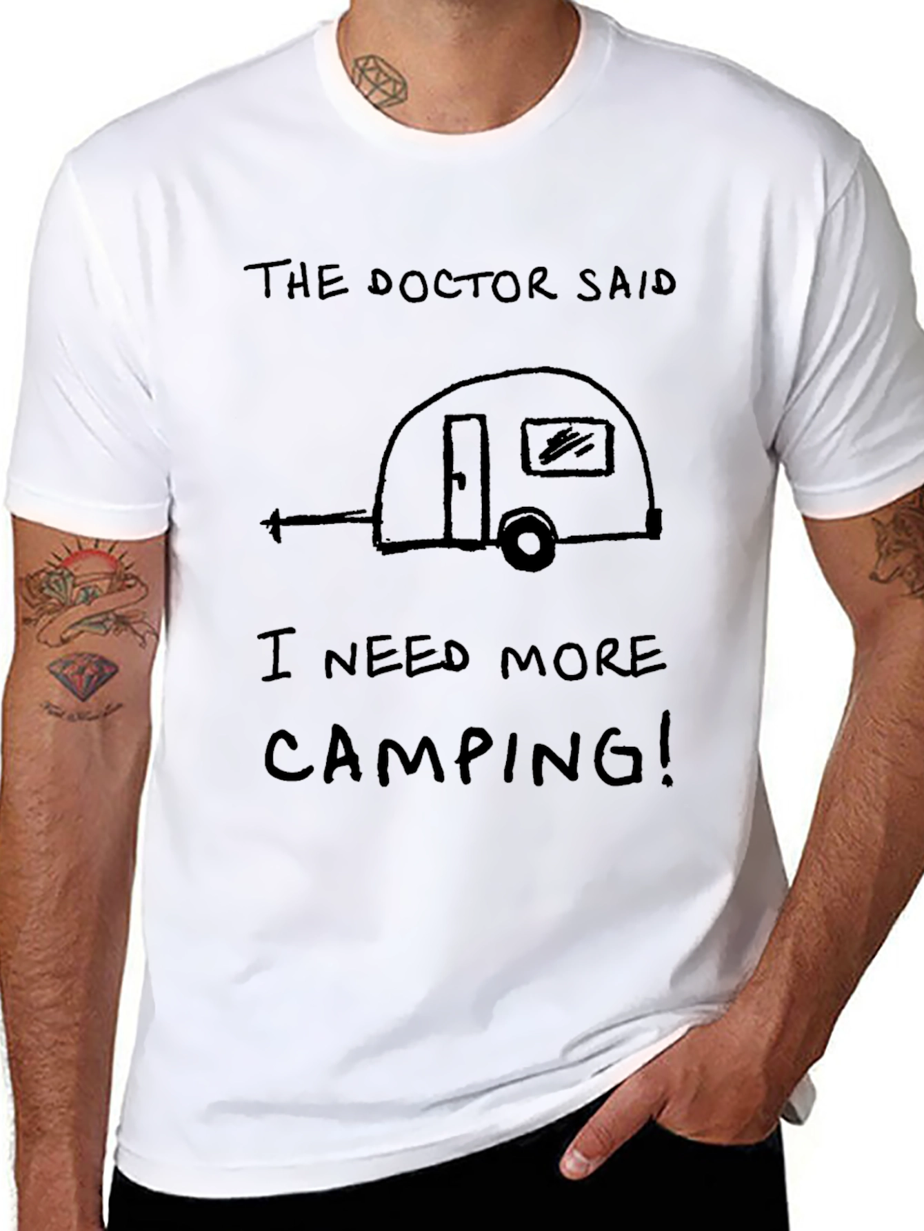 Black Camping Lover T-Shirt - The Doctor Said I Need More Camping view 8