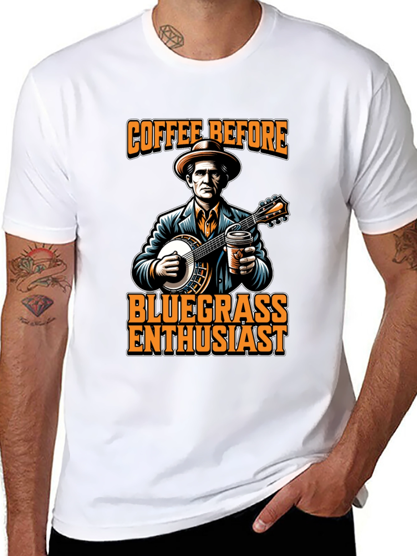 Black Coffee Before Bluegrass T-Shirt view 8