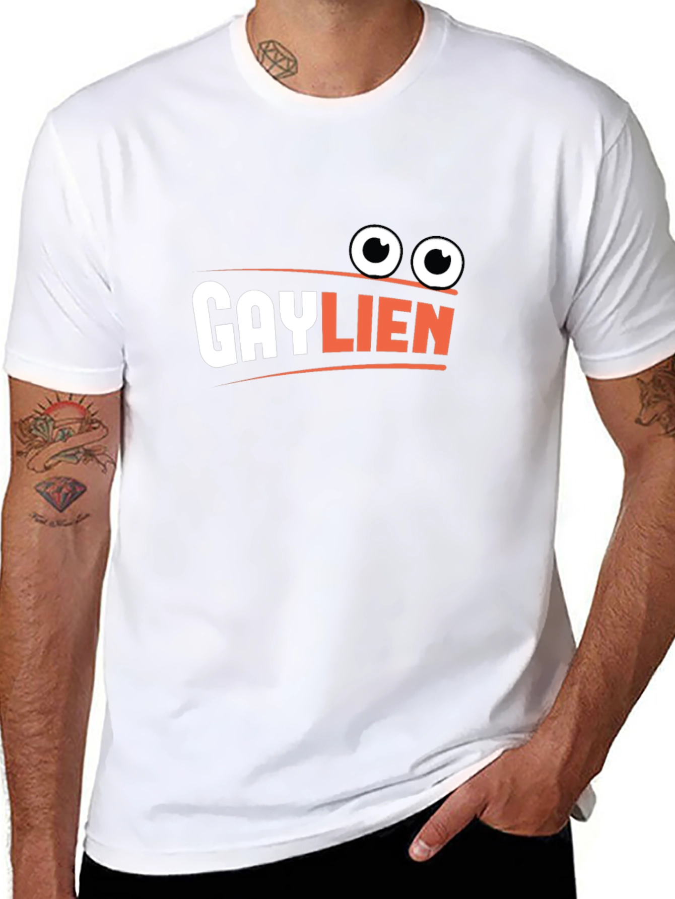 Black Gaylien T-Shirt - Funny Graphic Tee view 8
