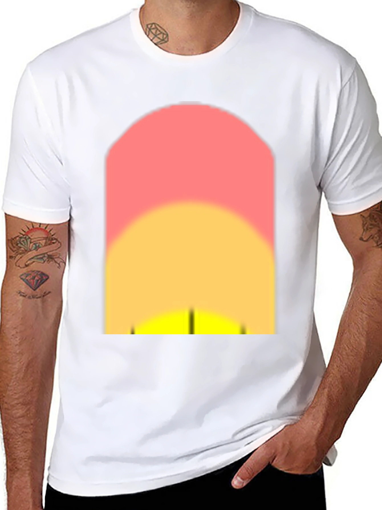 Black Sunset Graphic Black T-Shirt view 8