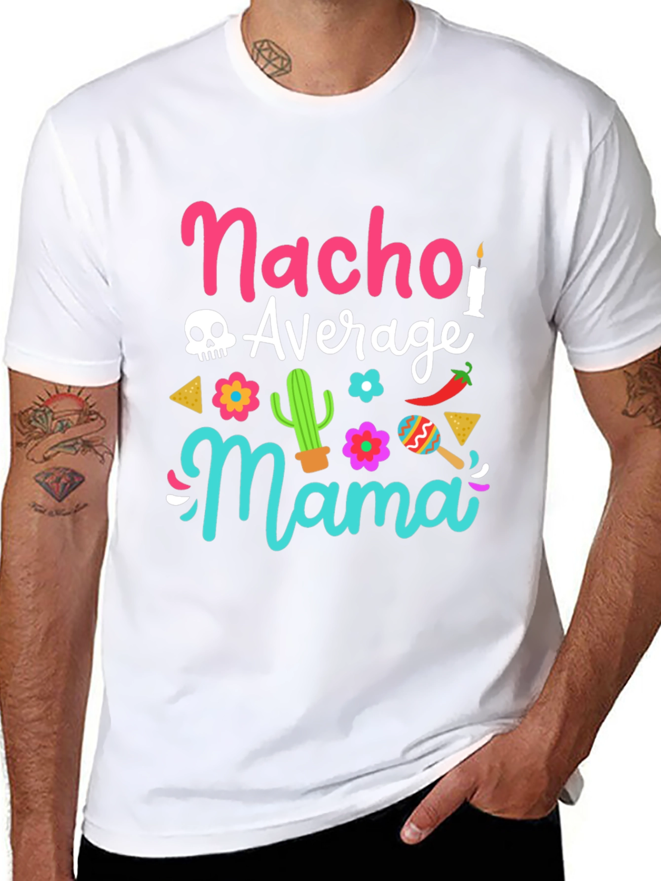 Black Nacho Average Mama Graphic Tee view 8