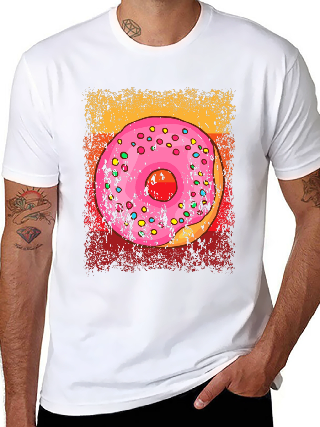 Black Donut T-Shirt - Sweet Treat Graphic Tee view 8