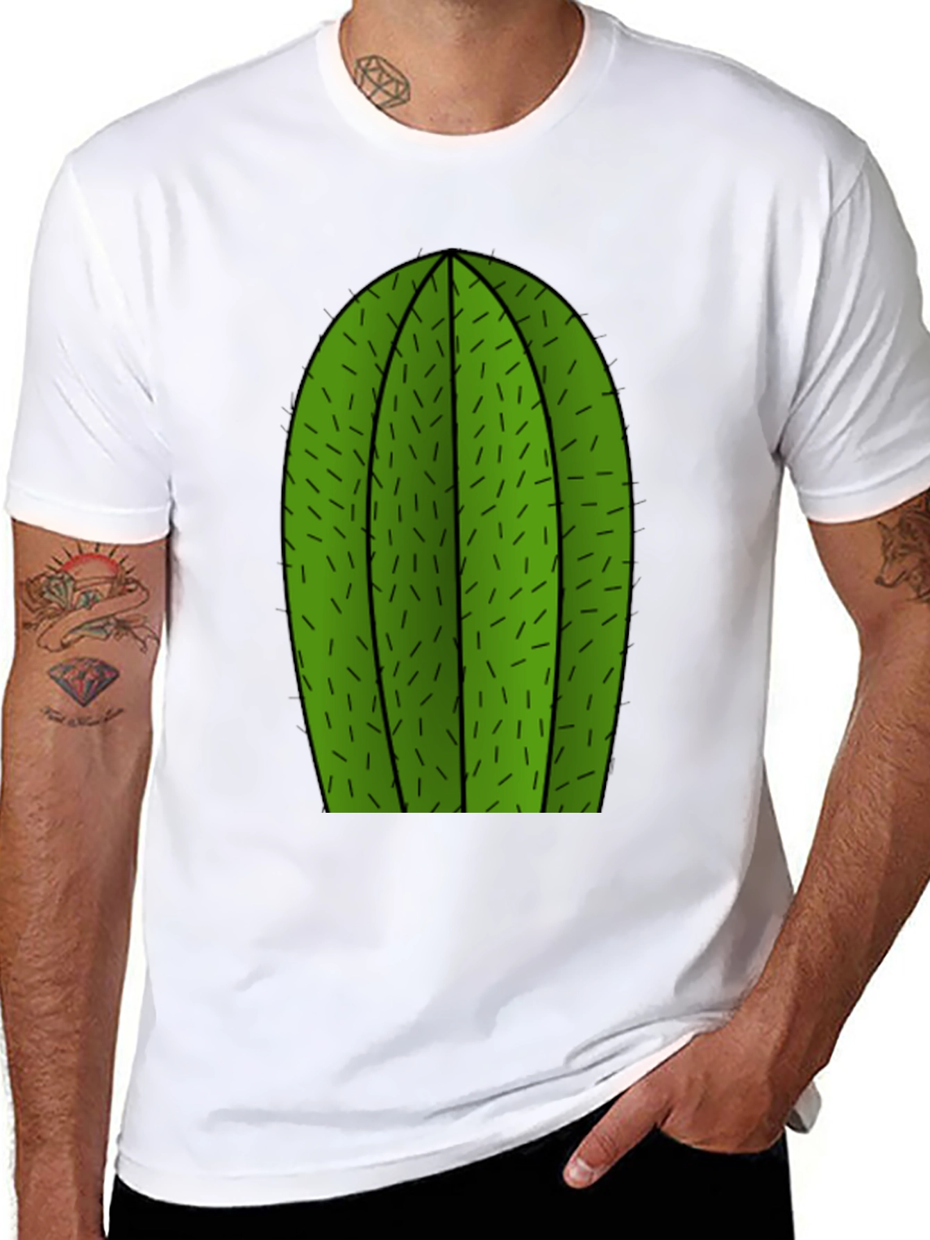 Black Cactus Graphic T-Shirt - Trendy and Unique view 8