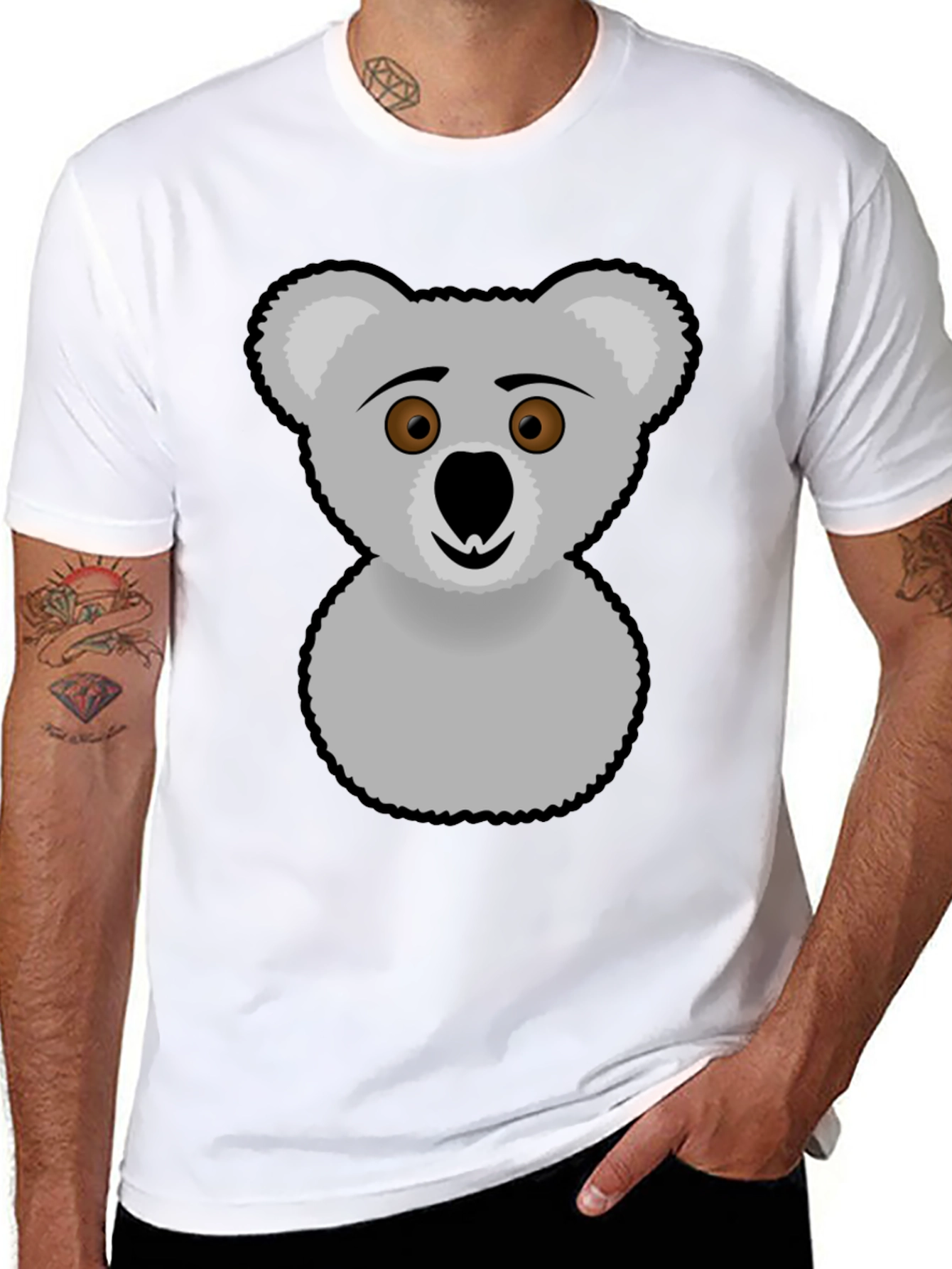 Black Koala Graphic Tee - Soft & Stylish view 8