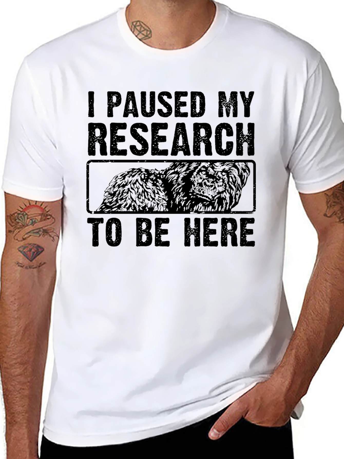 Black I Paused My Research T-Shirt view 8