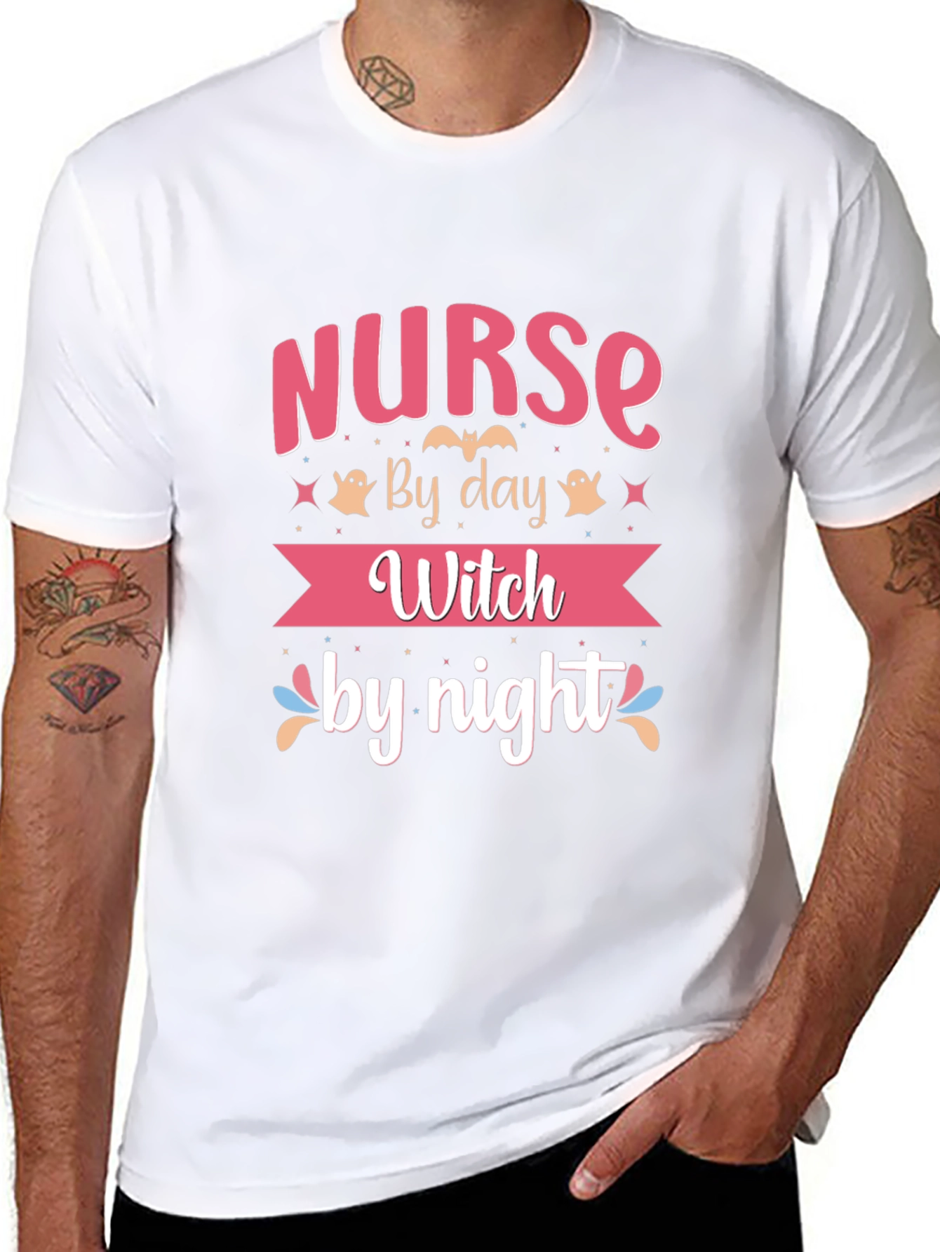 Black Nurse by Day Witch by Night T-Shirt view 8
