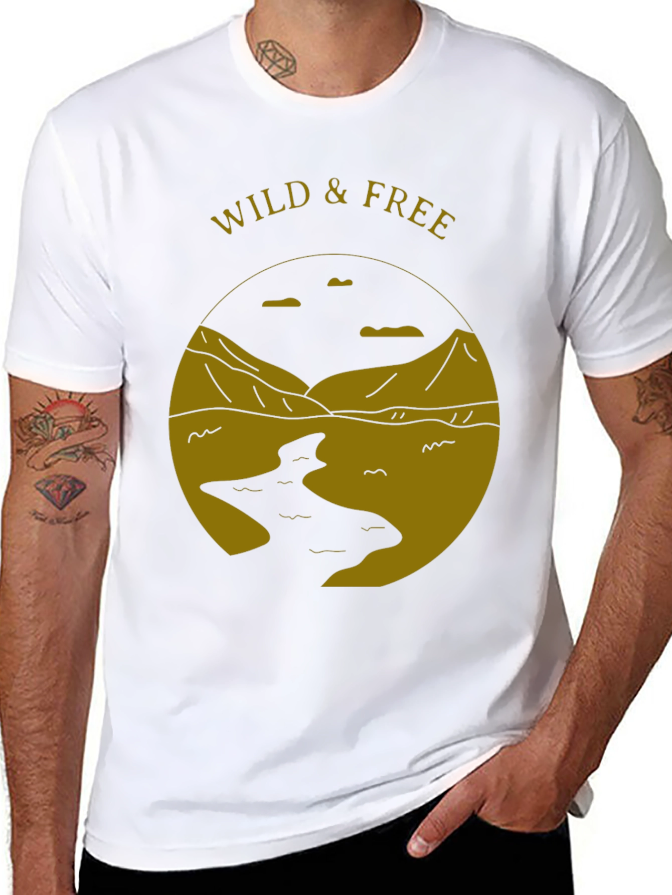 Black Wild & Free Graphic Tee - Black T-Shirt view 8