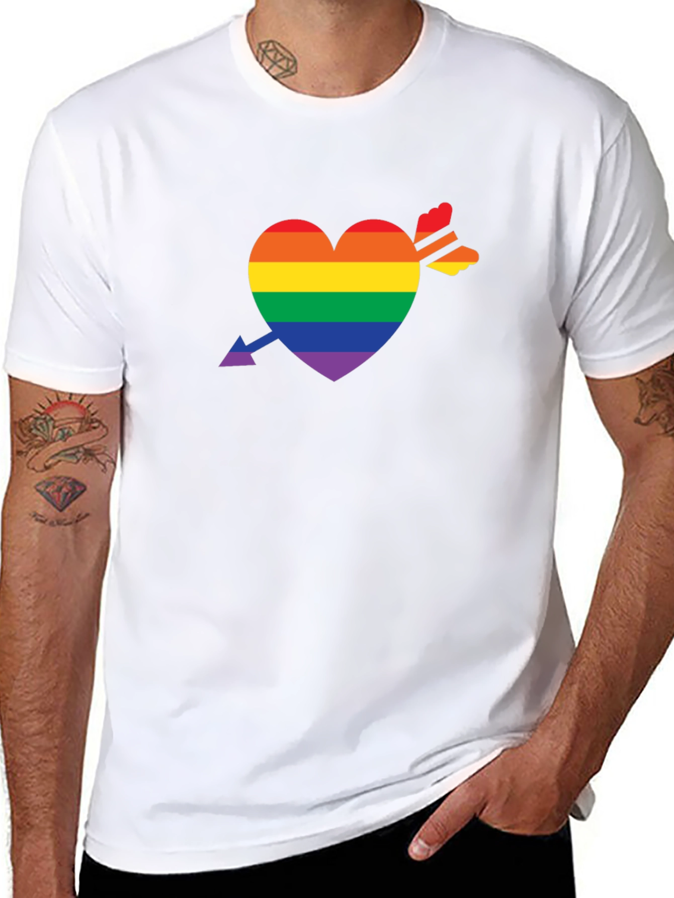 Black Pride Heart Arrow Tee - Love Wins! view 8