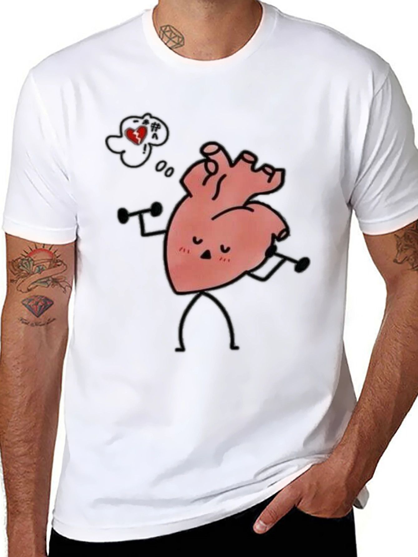 Black Heart Workout Black Tee view 8