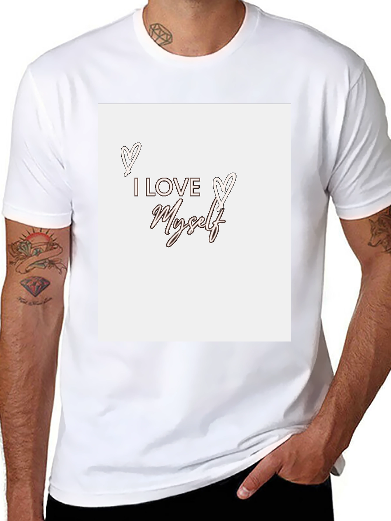 Black I Love Myself Graphic T-Shirt - Trendy Tee view 8