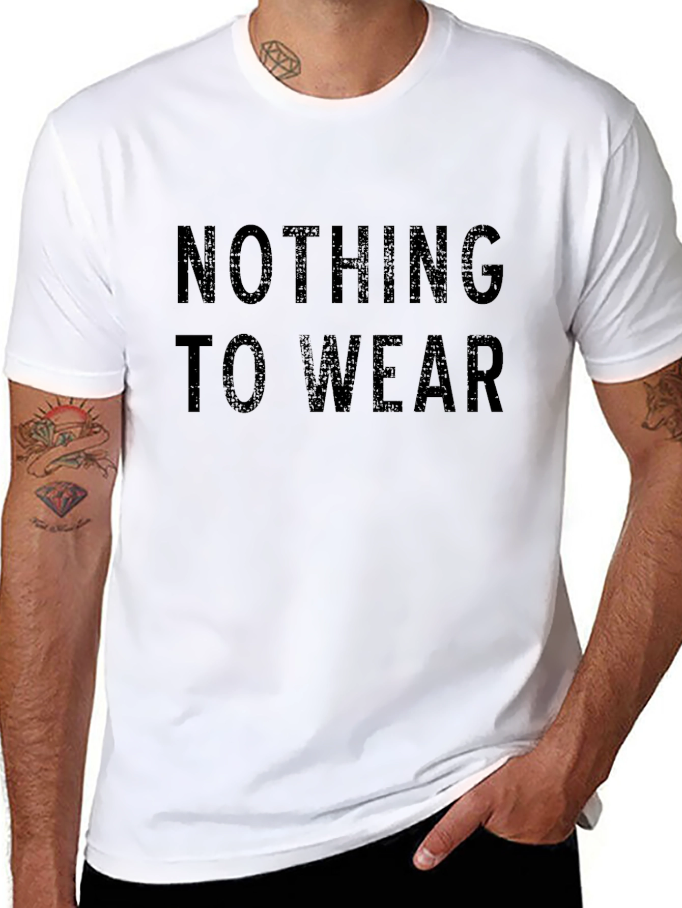 Black Nothing To Wear Graphic Tee view 8