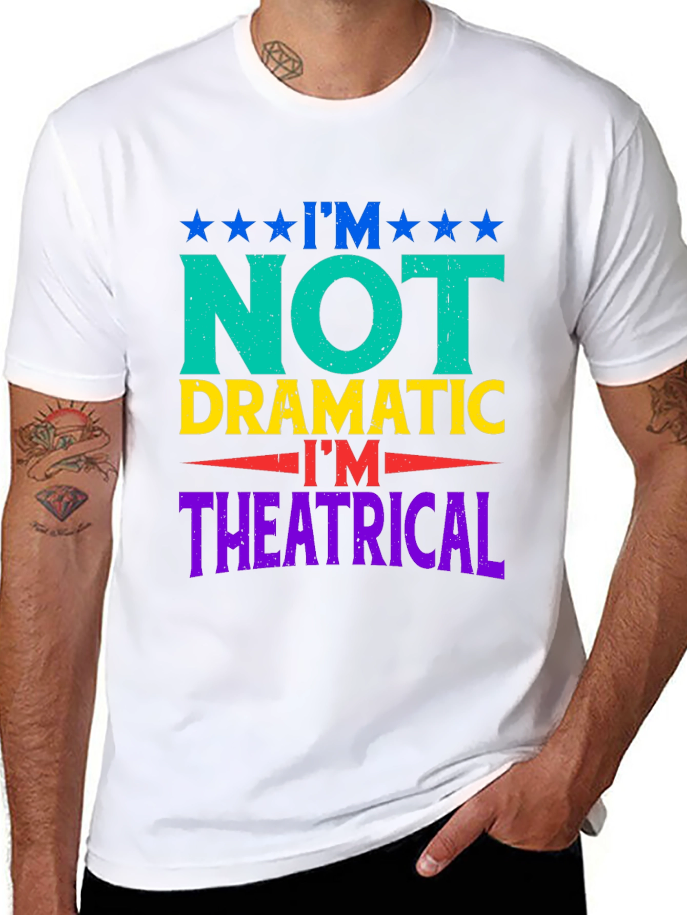 Black I'm Not Dramatic T-Shirt - Theatrical Humor Tee view 8