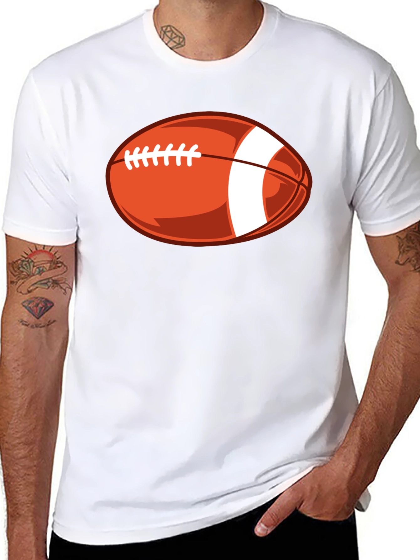 Black Football Graphic Tee - Stylish Black T-Shirt view 8