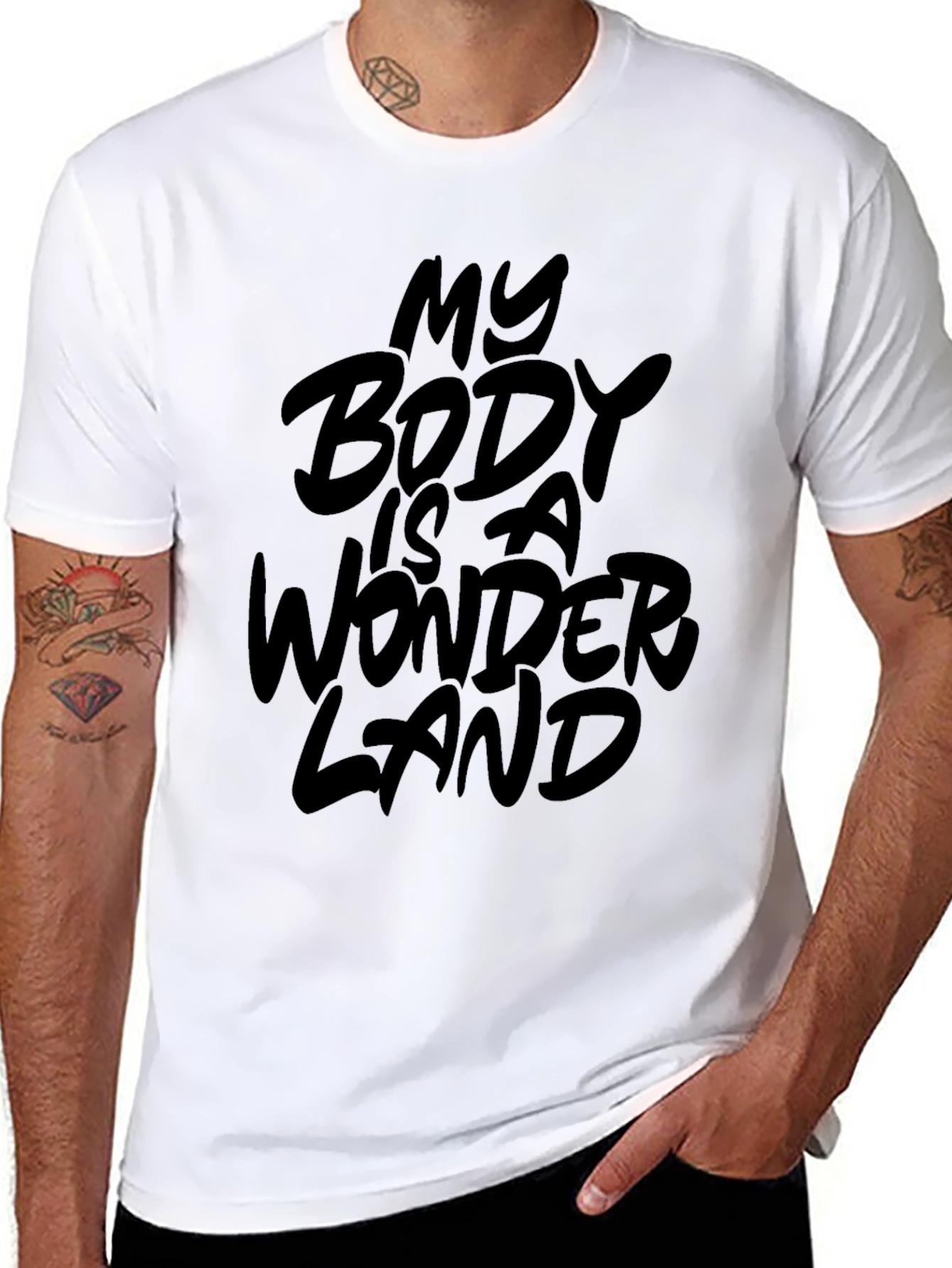 Black My Body Is A Wonderland Graphic T-Shirt view 8