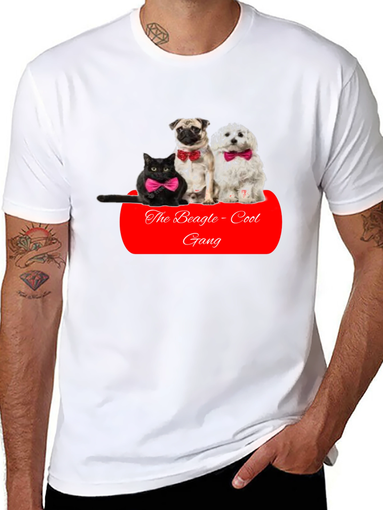 Black The Beagle-Cool Gang T-Shirt view 8