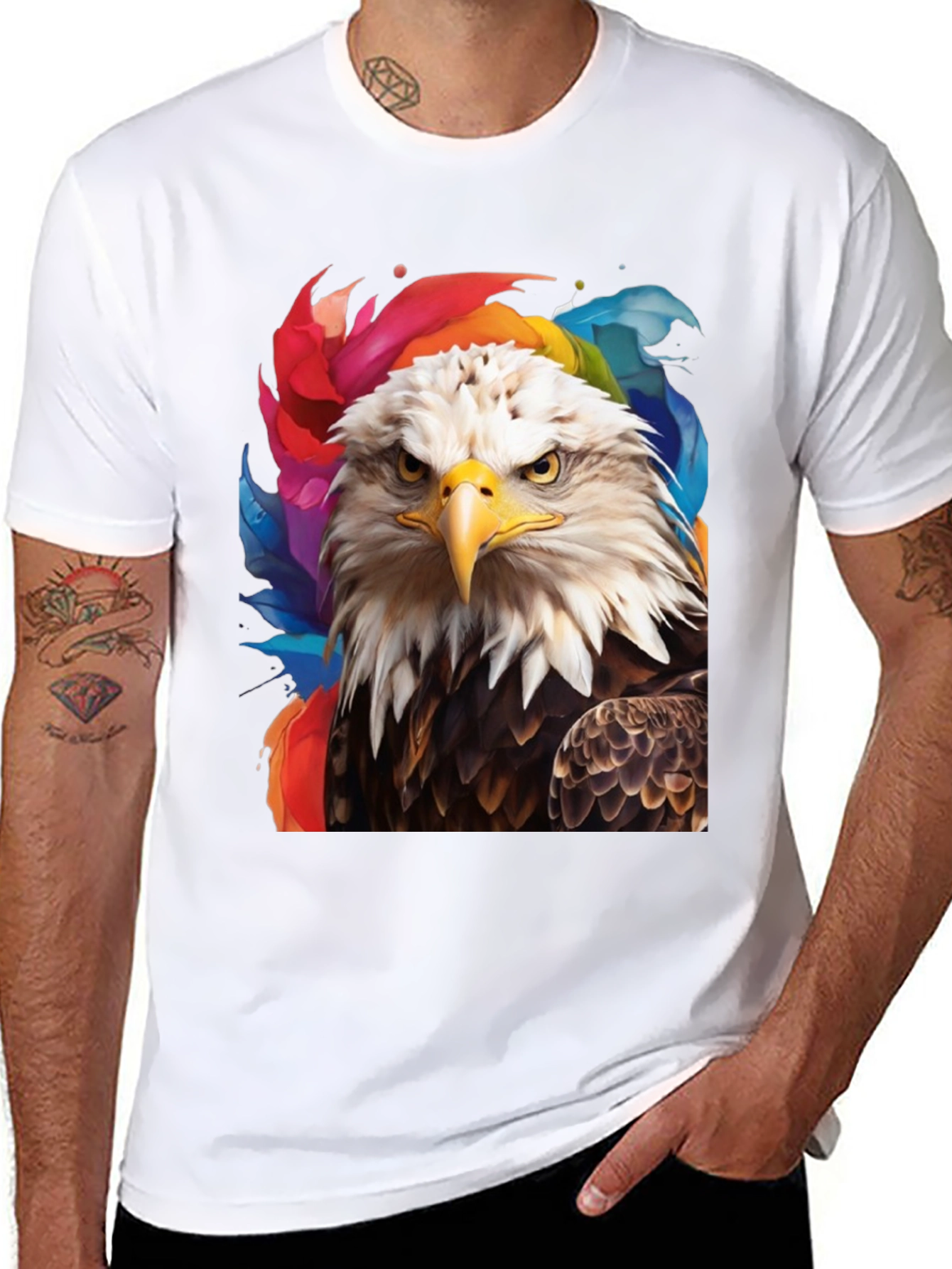 Black Bald Eagle Graphic Tee - Patriotic Style view 8