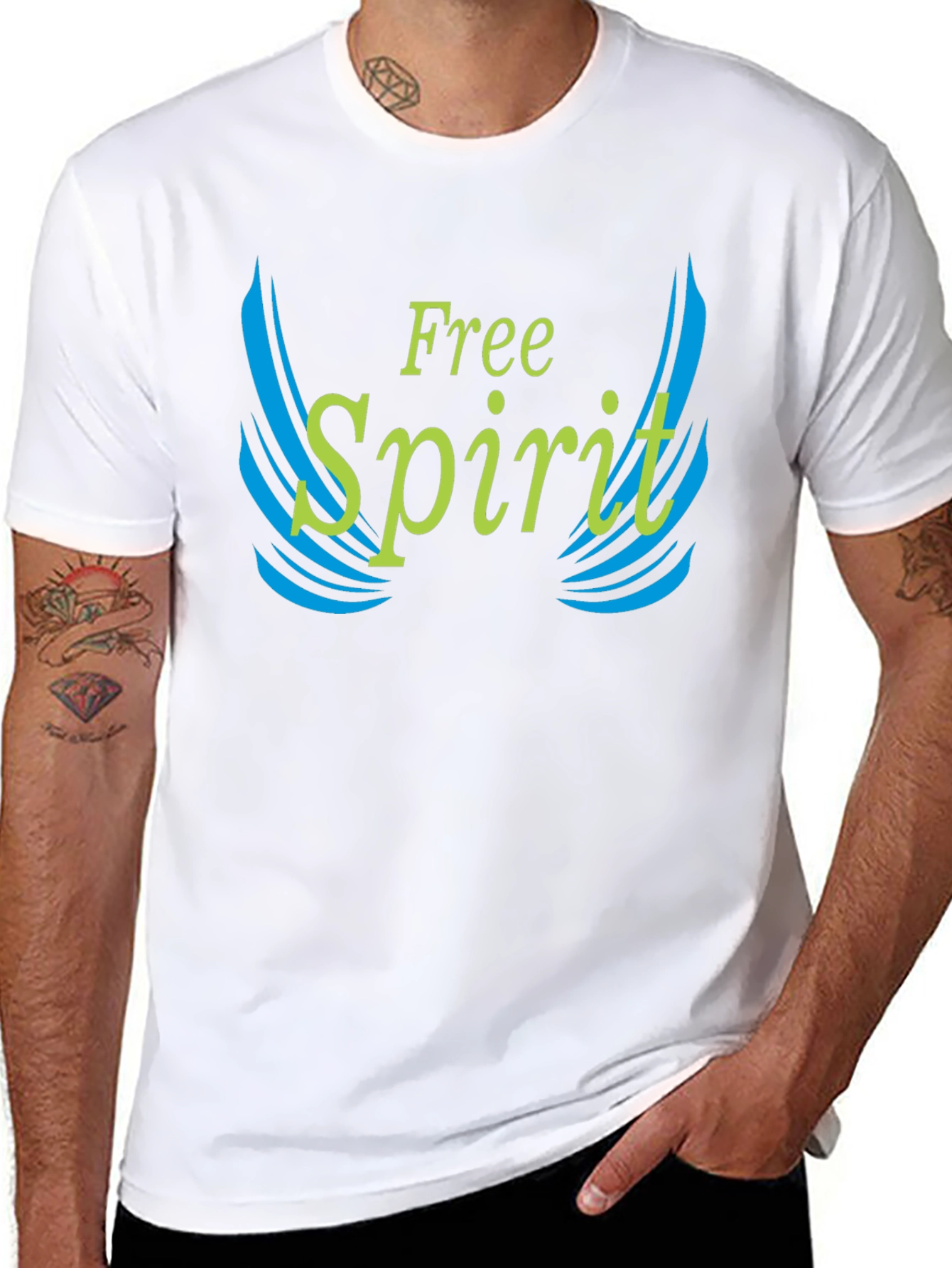 Black Free Spirit Graphic Tee - Black Cotton Blend view 8
