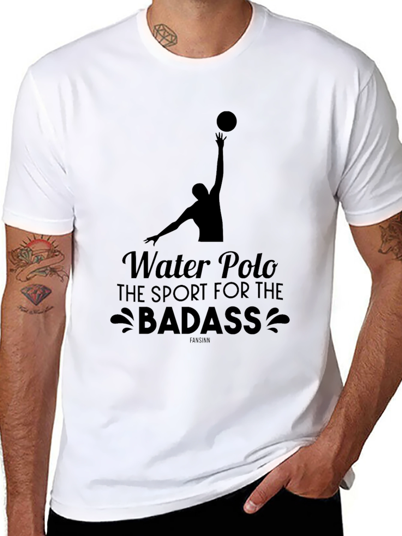 Black Water Polo Badass Black T-Shirt view 8