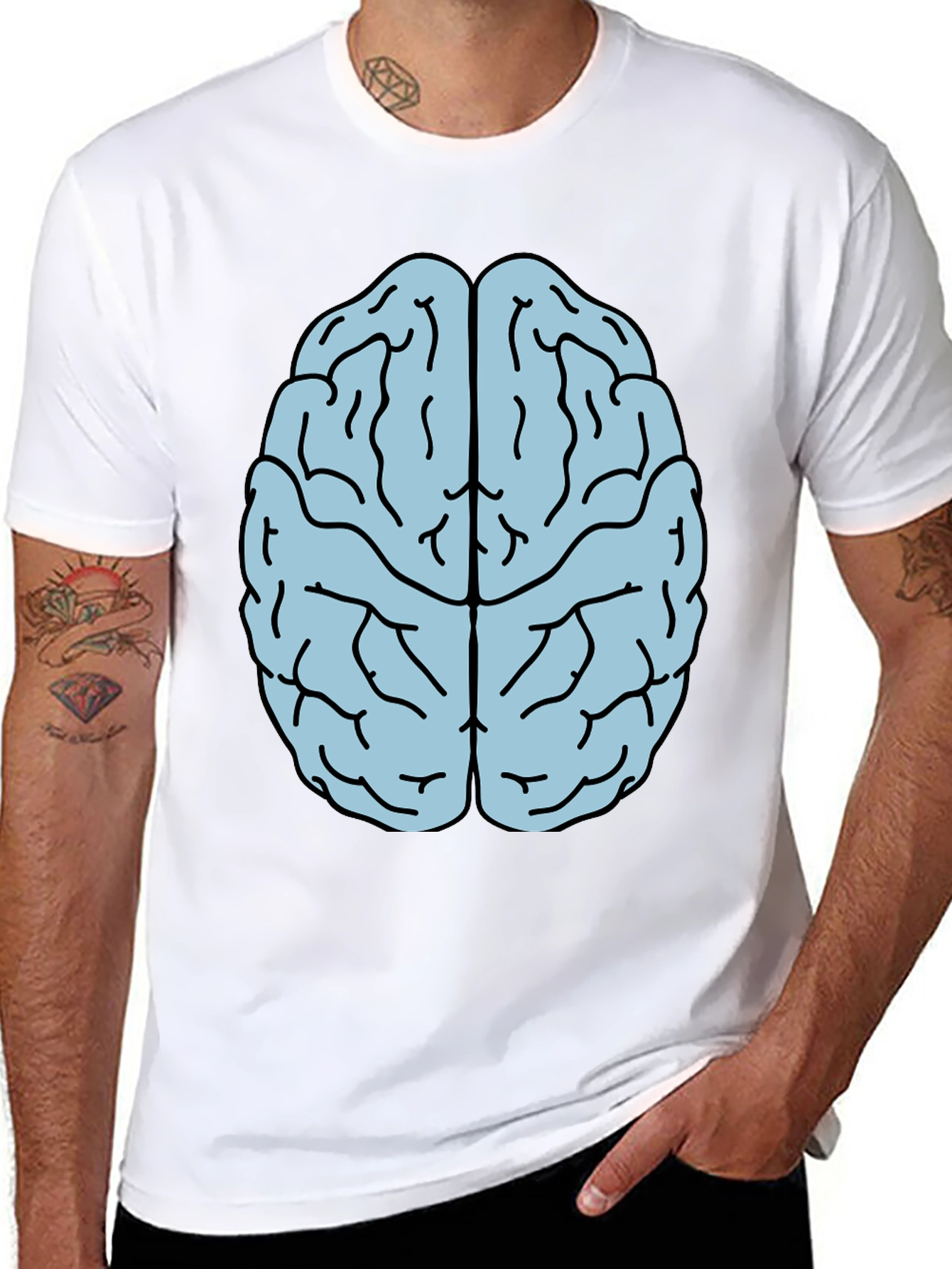 Black Brain Graphic T-Shirt - Smart Style view 8