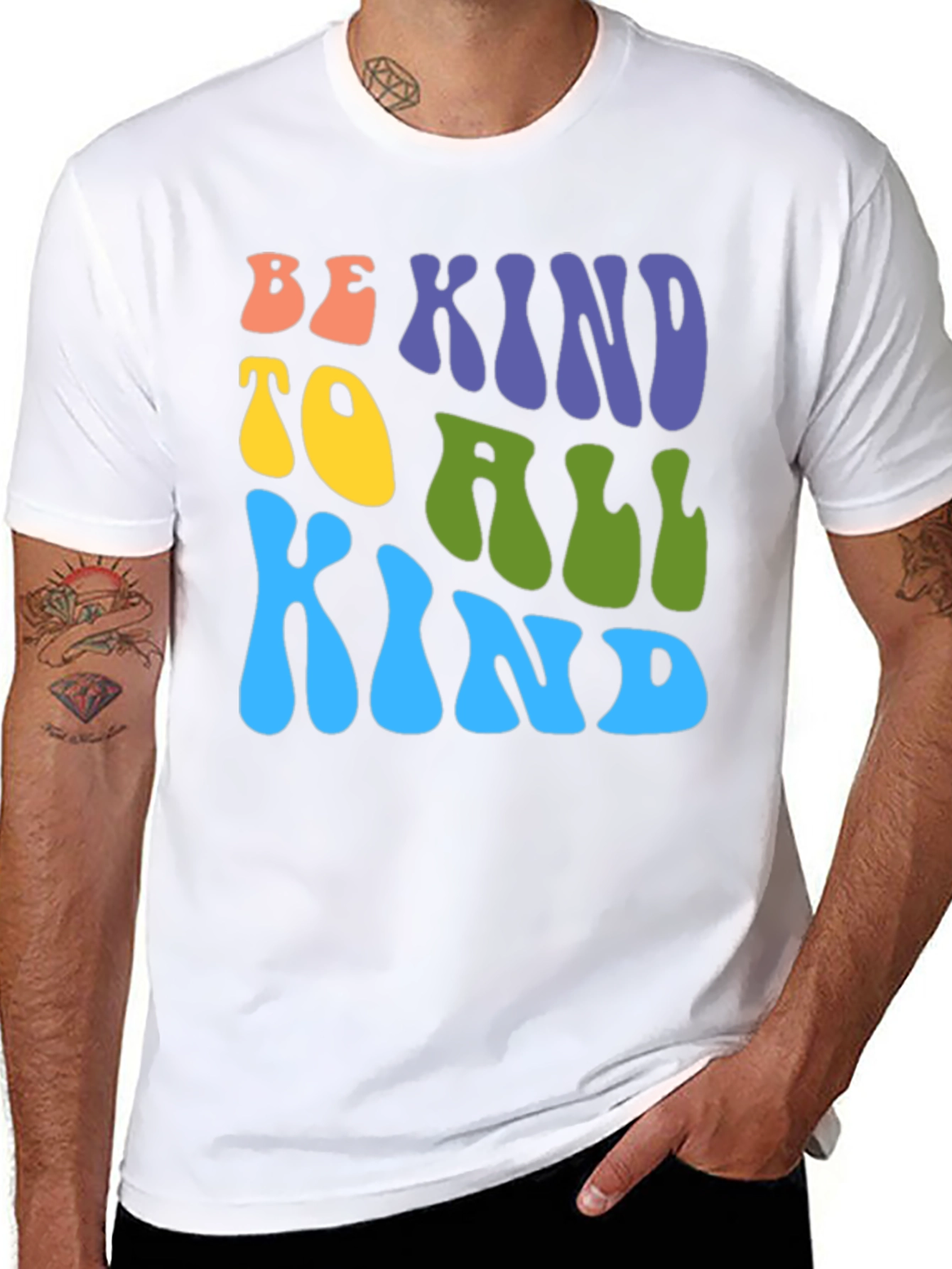 Black Be Kind T-Shirt: Retro Style Graphic Tee view 8