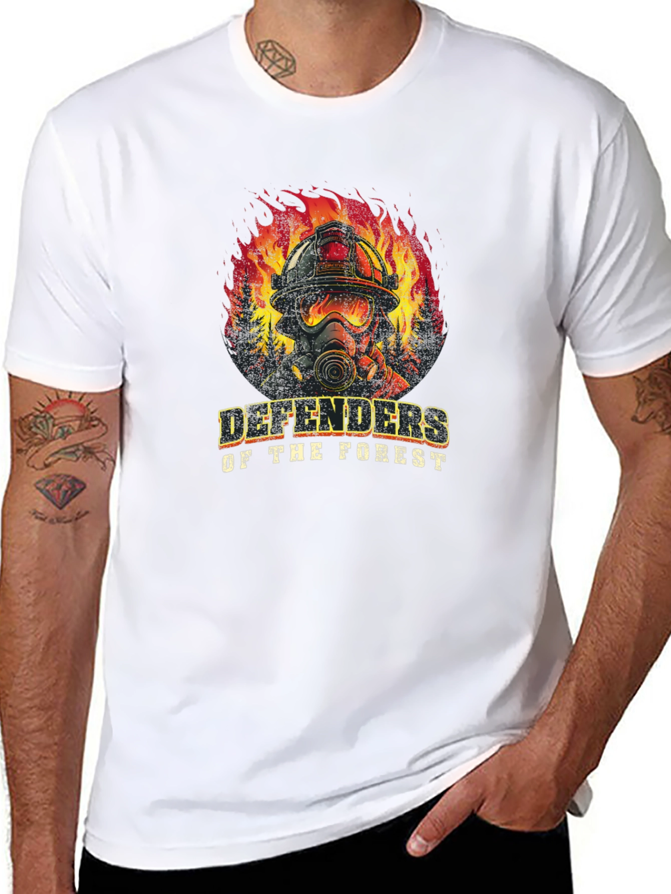 Black Defenders of the Forest Graphic T-Shirt view 8