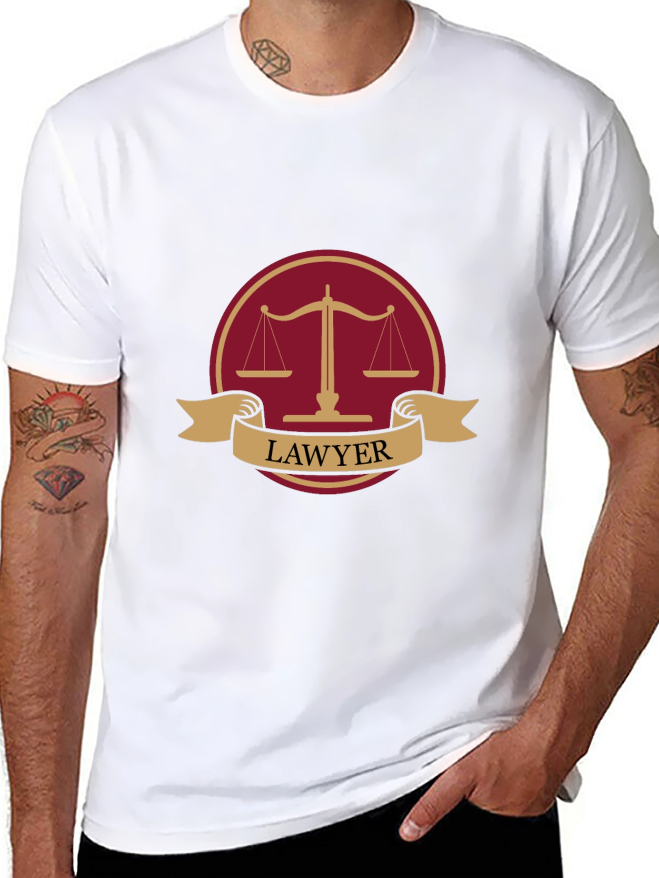 Lawyer Scales of Justice T-Shirt - Attorney Gift - 8