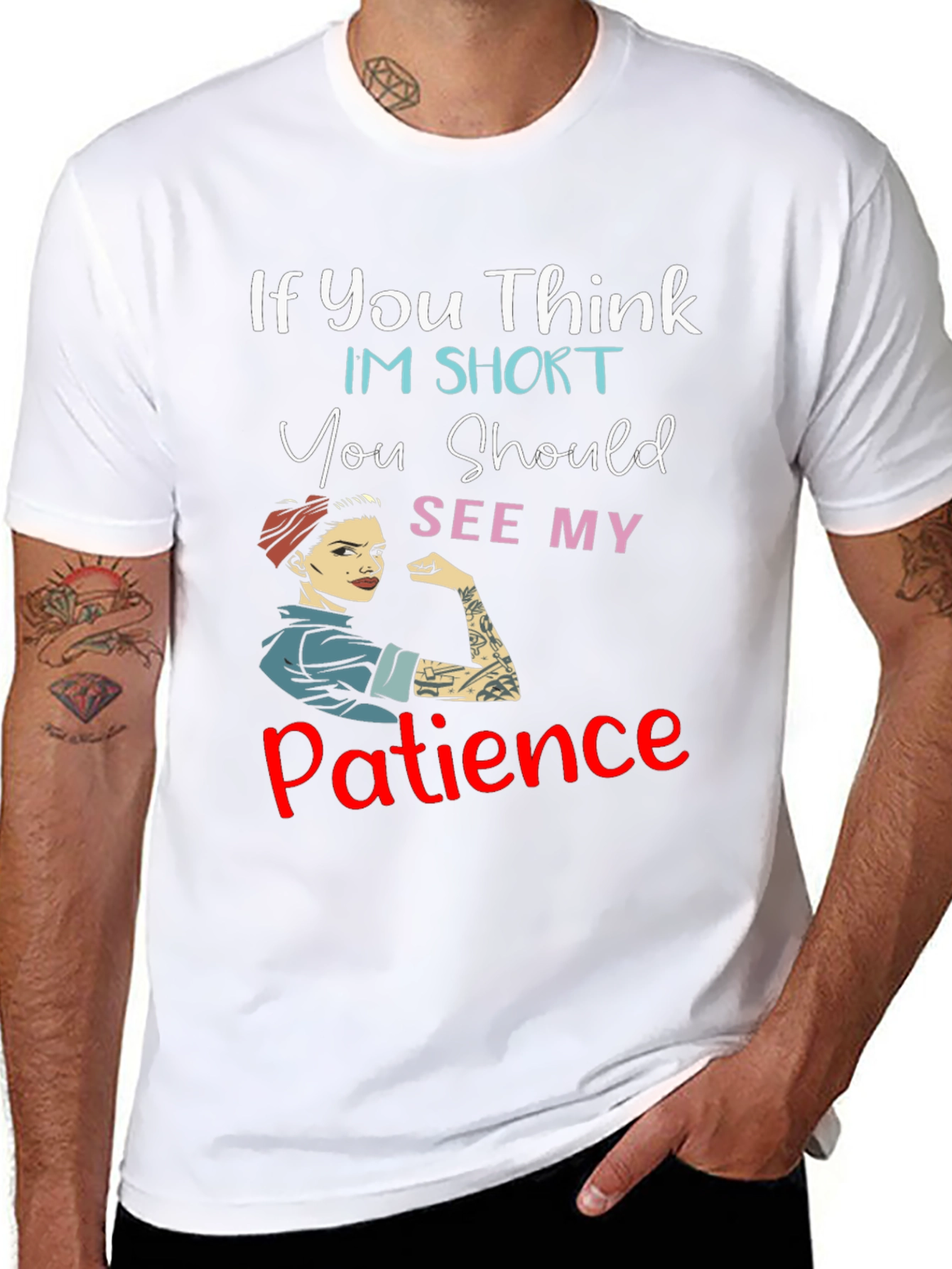 Black Funny Graphic Tee: My Patience T-Shirt view 8