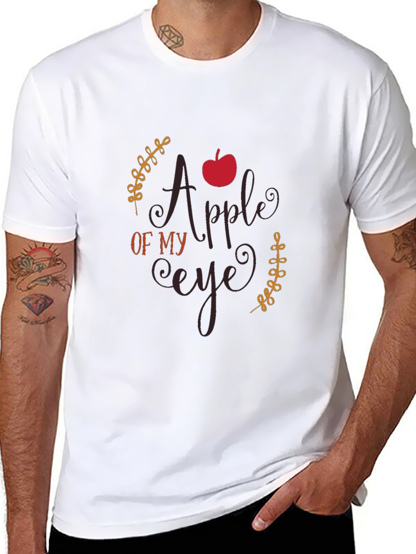 Black Apple of My Eye Graphic Tee - Black view 8