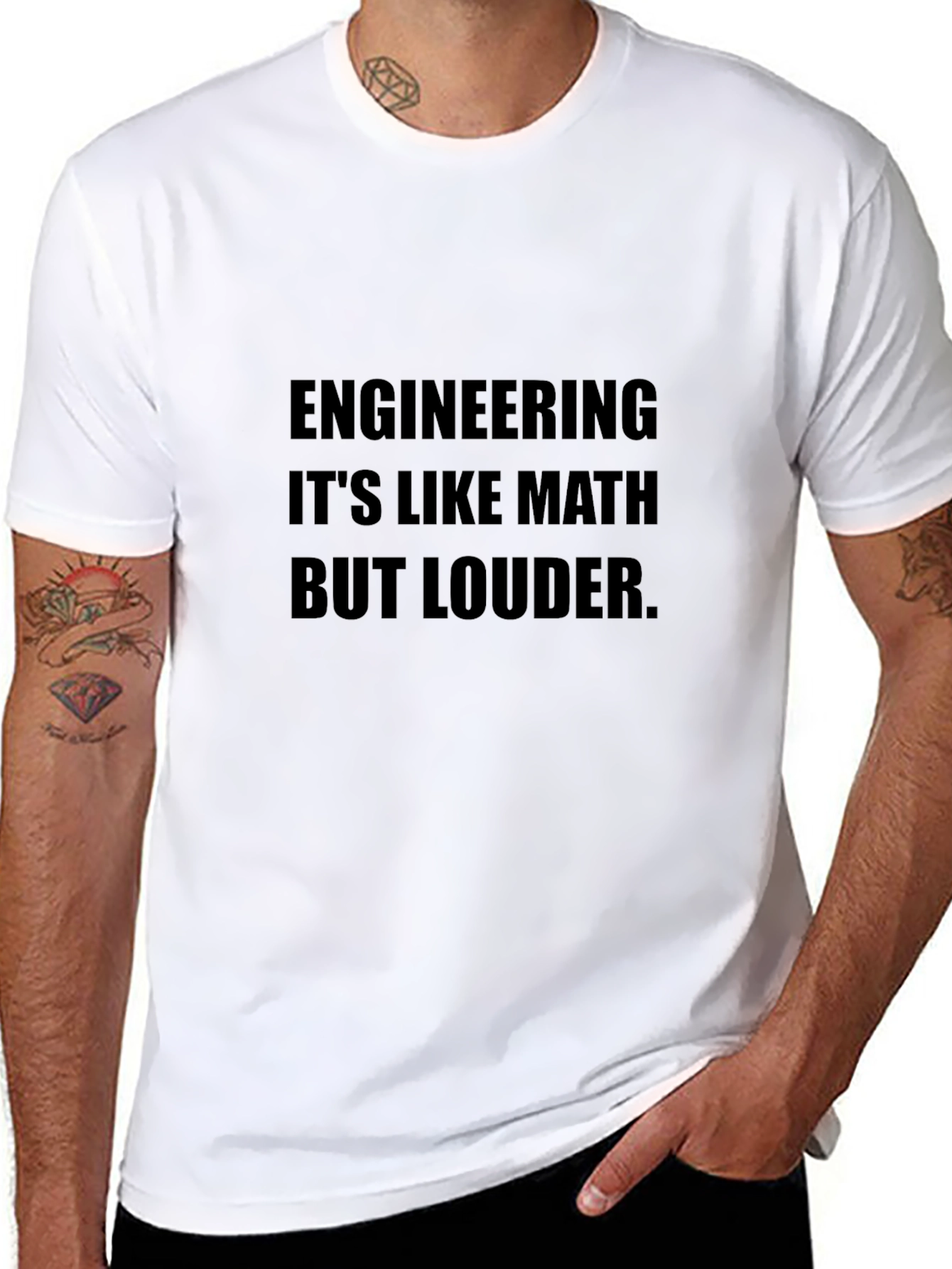 Black Engineering: Louder Than Math T-Shirt view 8