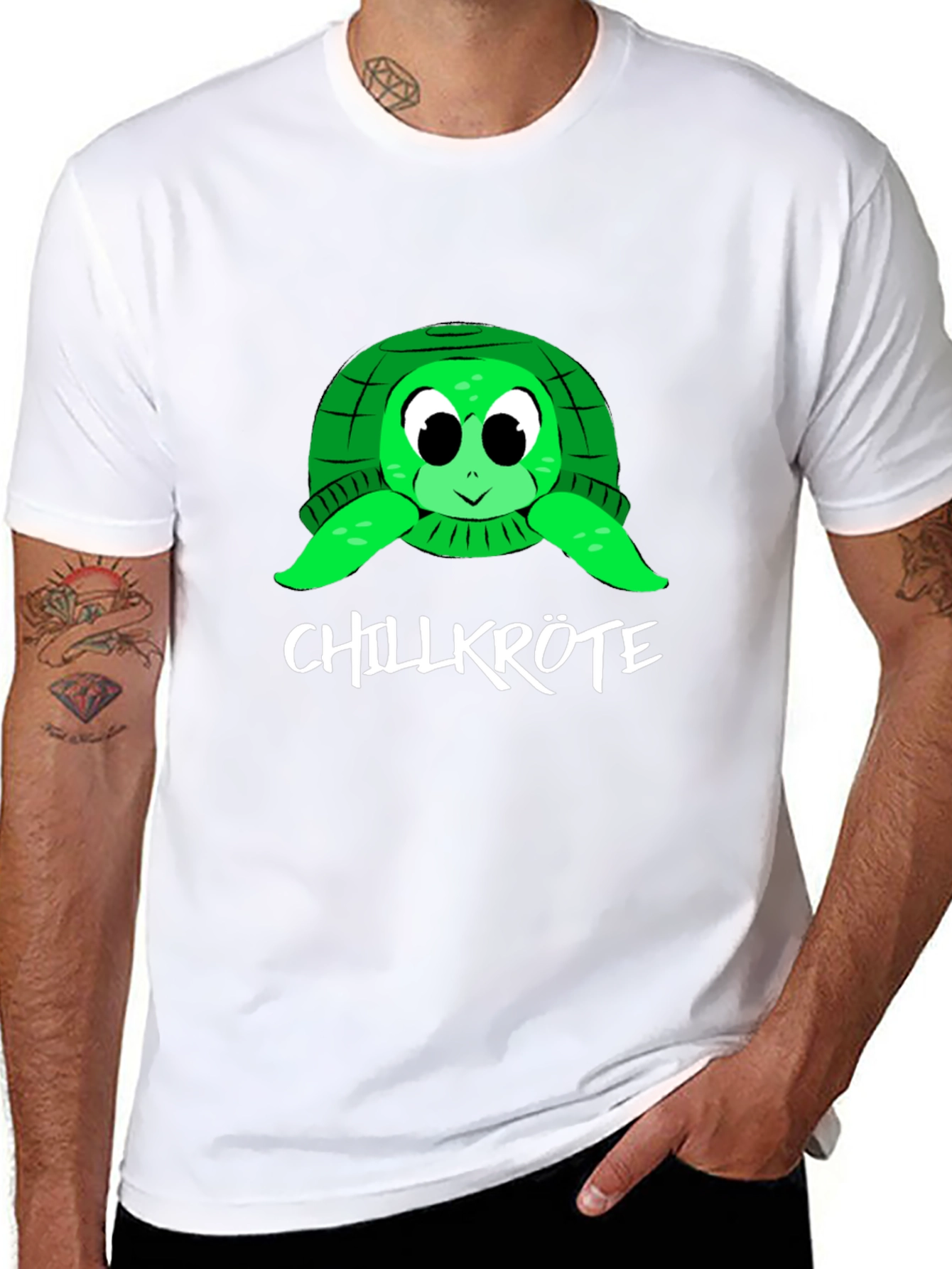 Black Chillkröte Turtle Graphic T-Shirt view 8