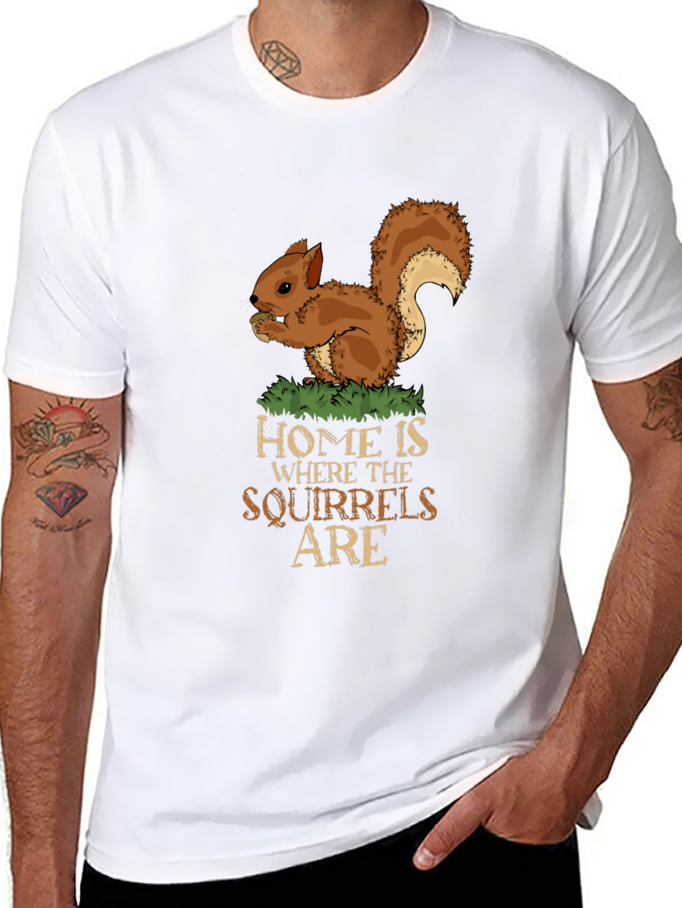 Black Squirrel Lover Tee - Home is Where the Squirrels Are view 8