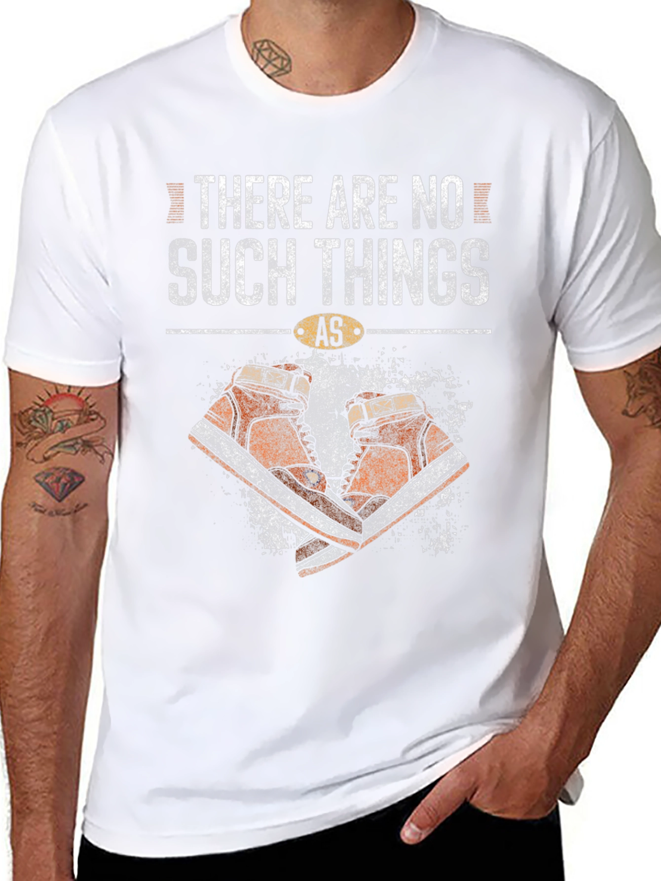 Black There are No Such Things As Sneakers Graphic T-Shirt view 8