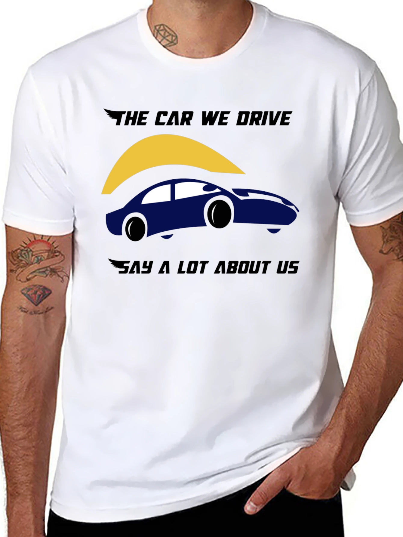 Black The Car We Drive Graphic T-Shirt - Black view 8