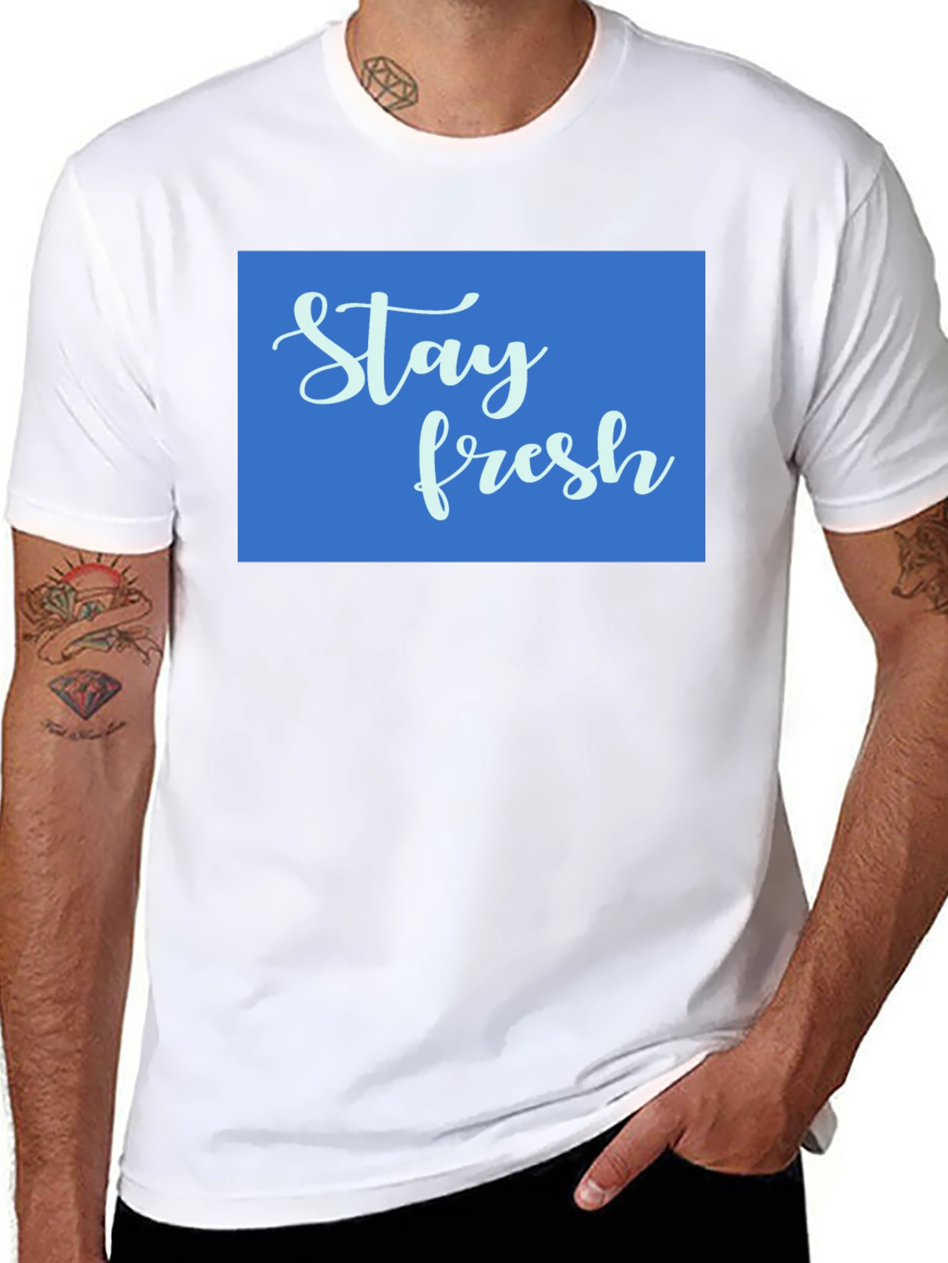 Black Stay Fresh Graphic Tee - Cool Comfort Fit view 8