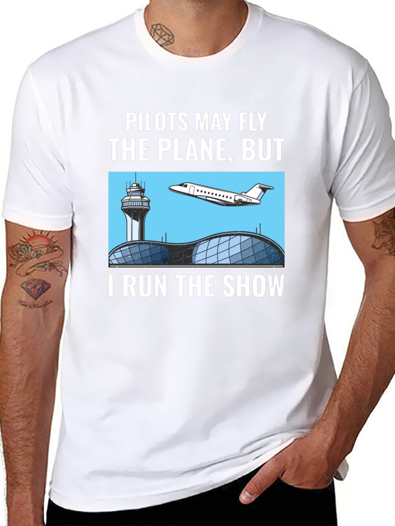Black Pilots May Fly the Plane T-Shirt - Air Traffic Controller Tee view 8