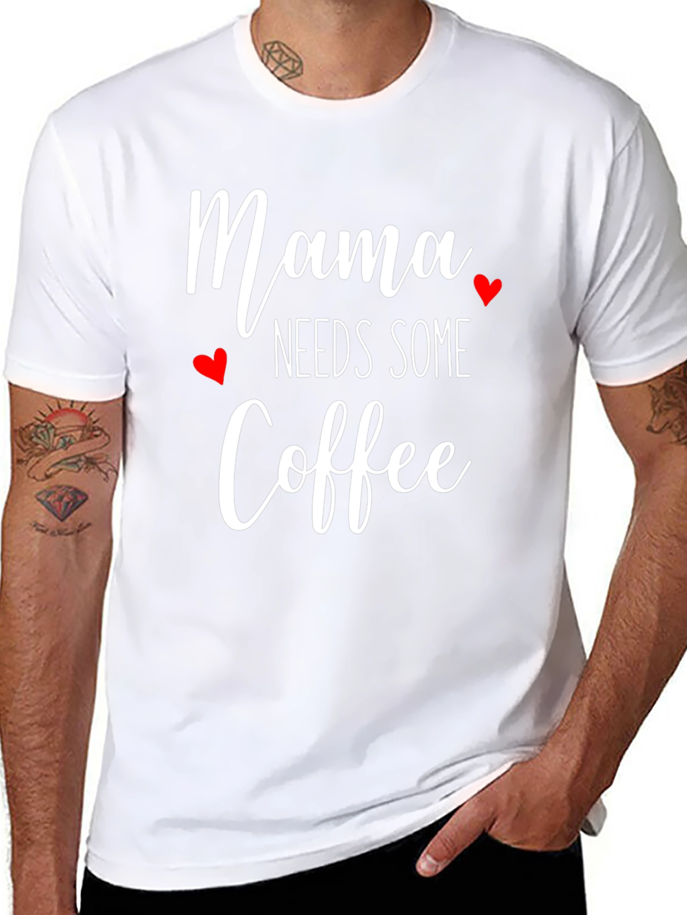 Black Mama Needs Some Coffee T-Shirt - Cute Women's Tee view 8