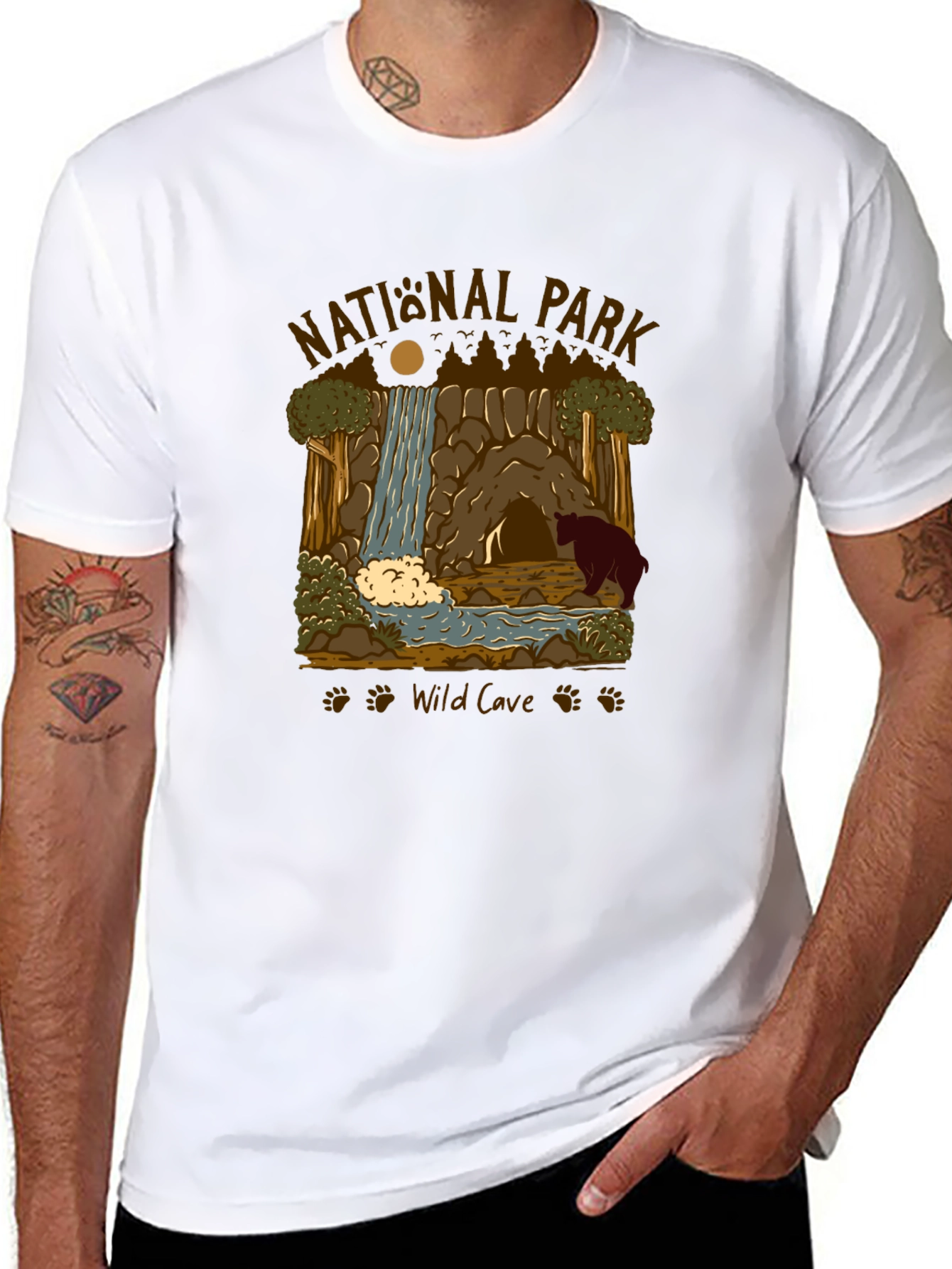 Black National Park Wild Cave Black T-Shirt view 8