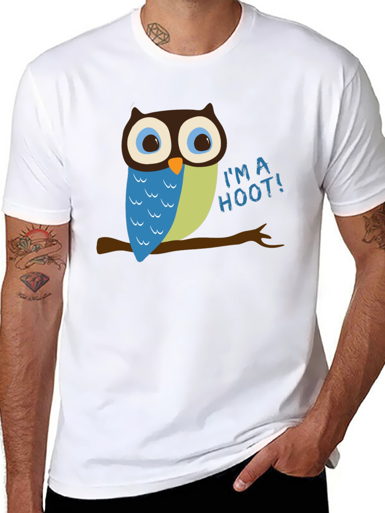 Black I'm a Hoot! Owl Graphic Tee view 8