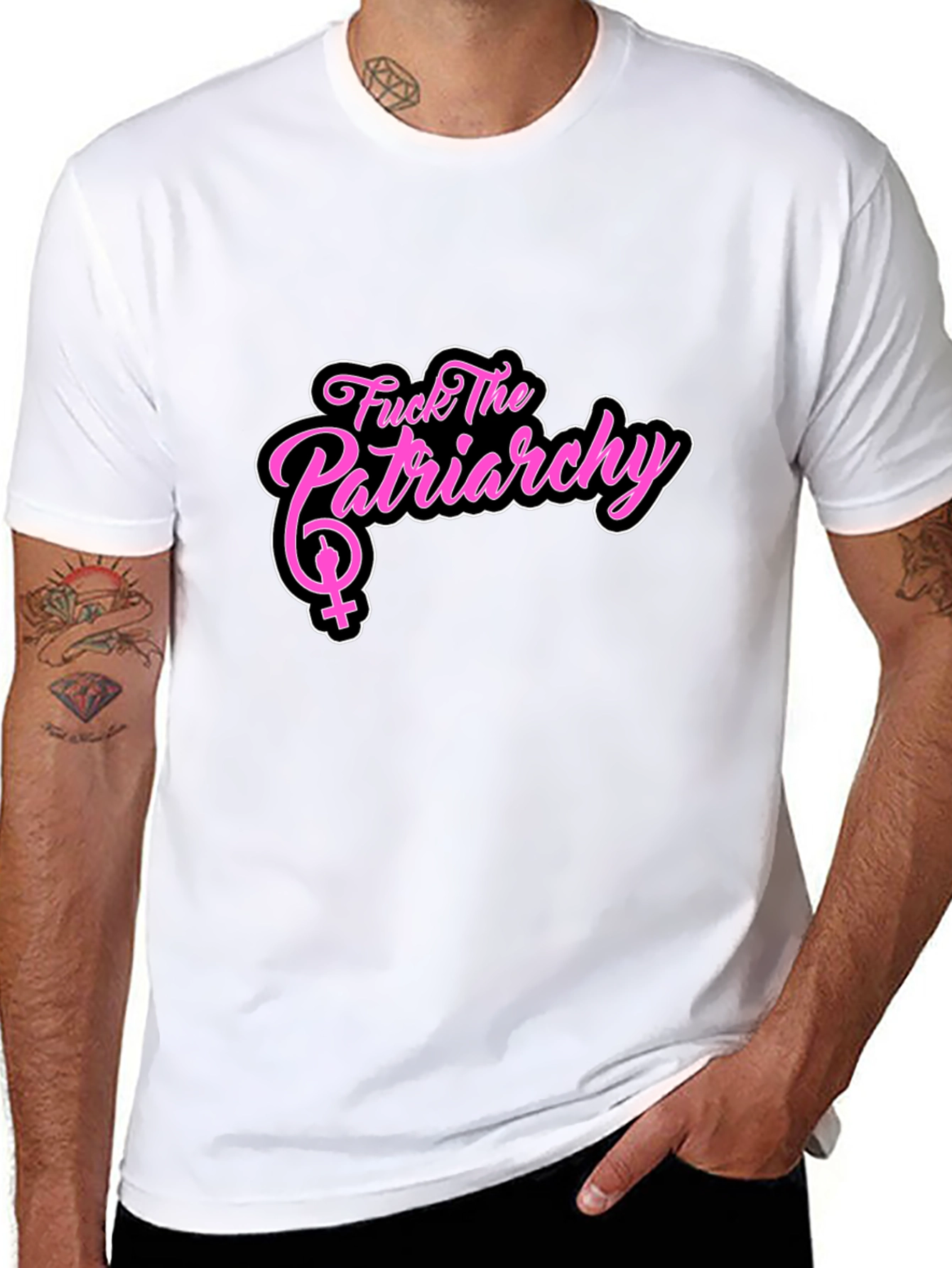 Black Feminist Statement T-Shirt - Fuck The Patriarchy Tee view 8
