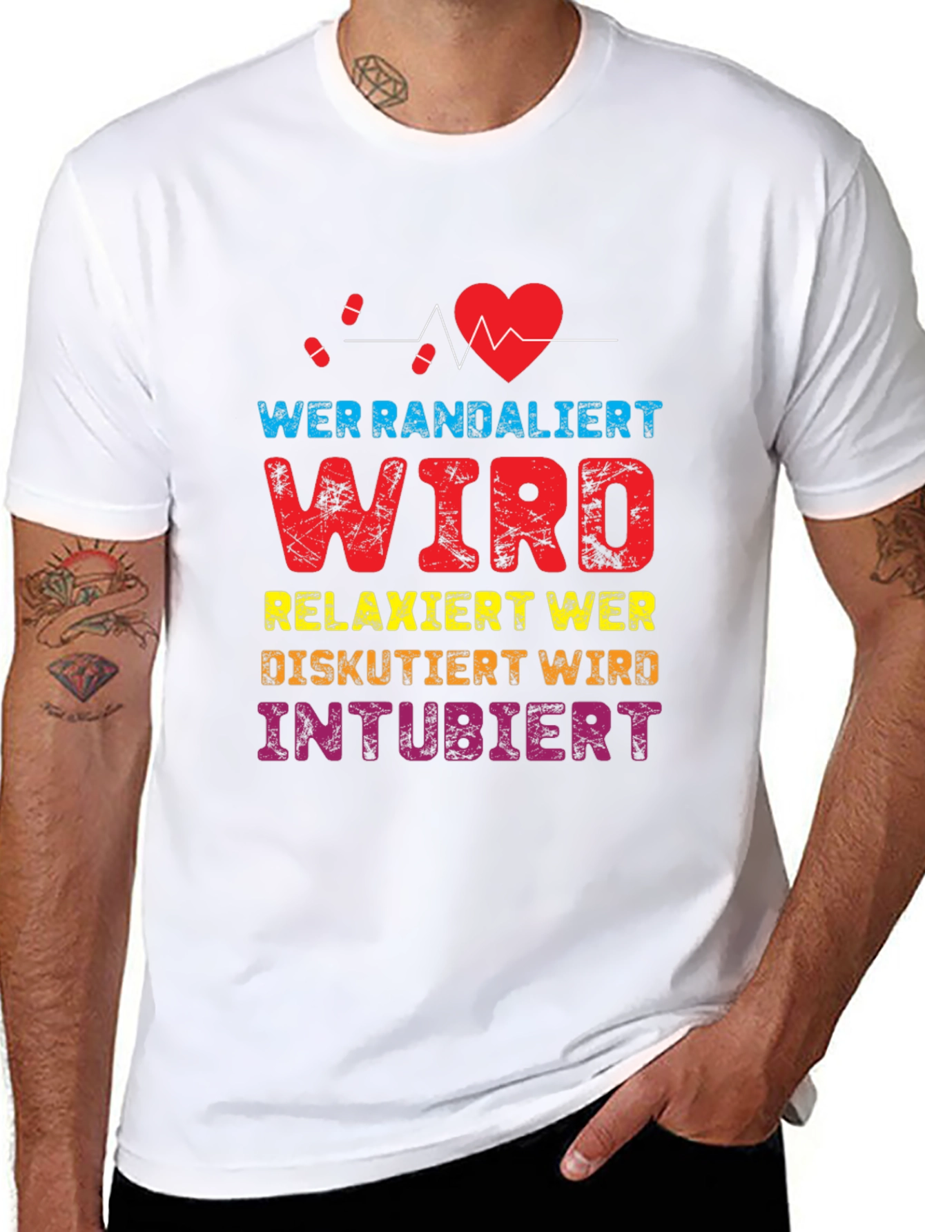 Black Wer Randaliert Funny Medical T-Shirt view 8