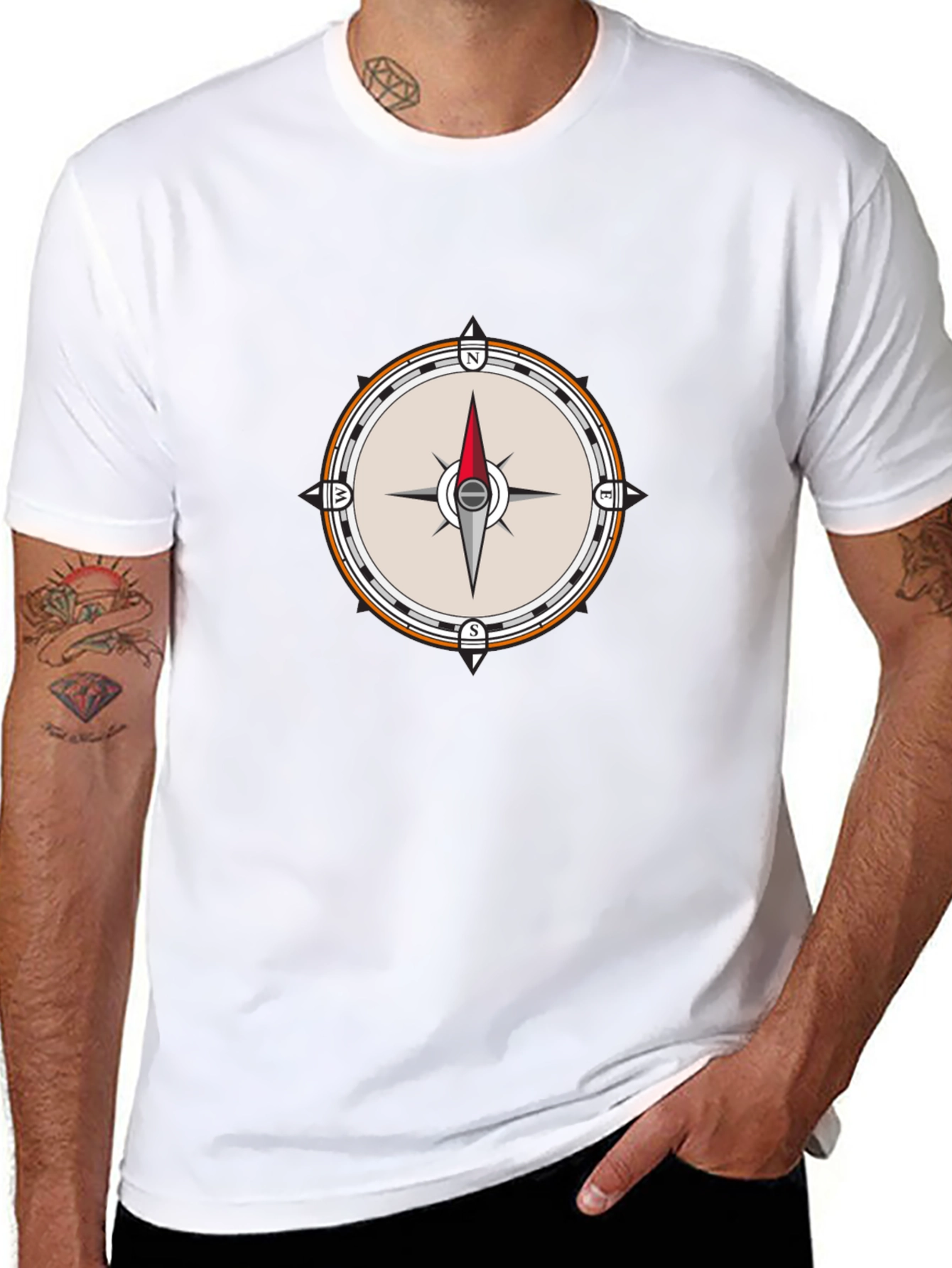 Black Compass Graphic Tee - Stylish Adventure Apparel view 8