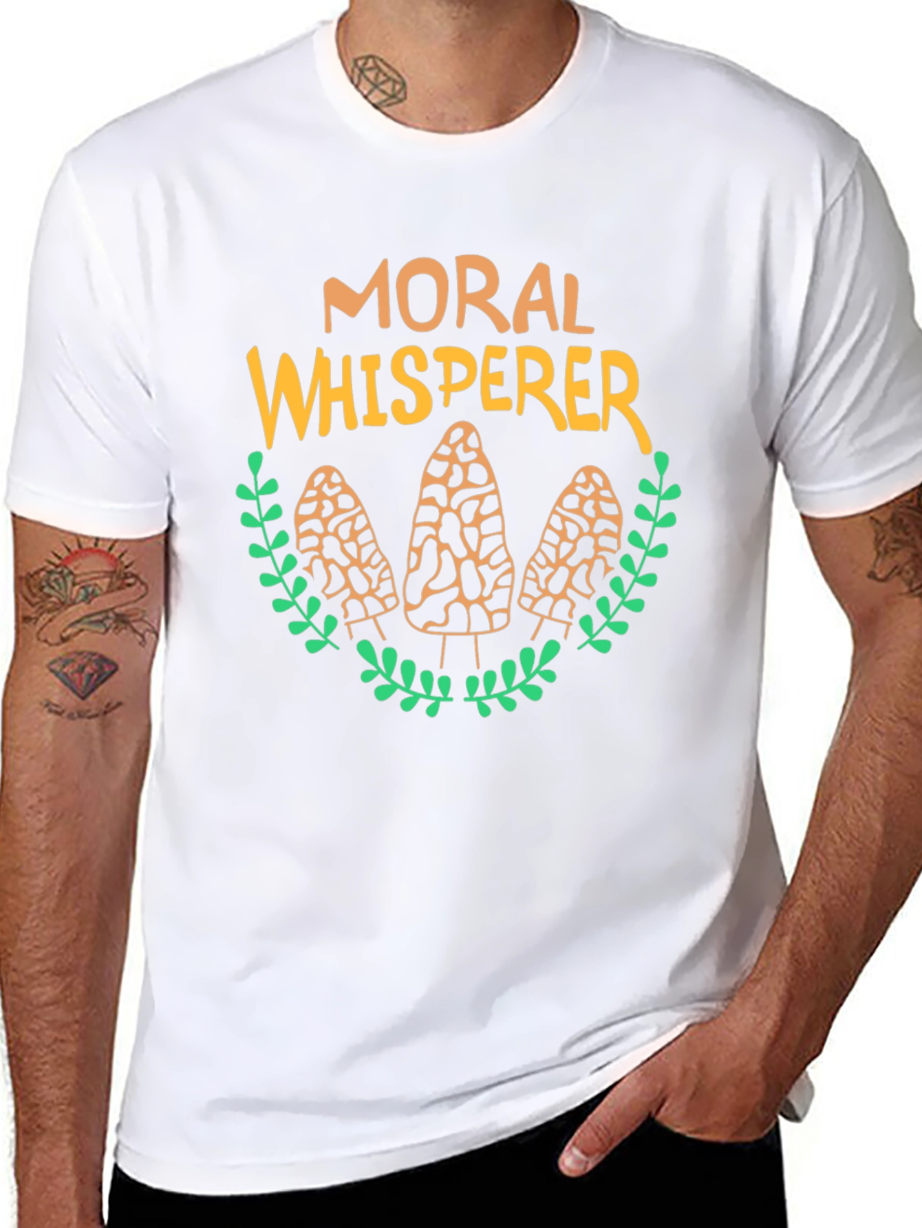Black Moral Whisperer Mushroom Graphic Tee view 8