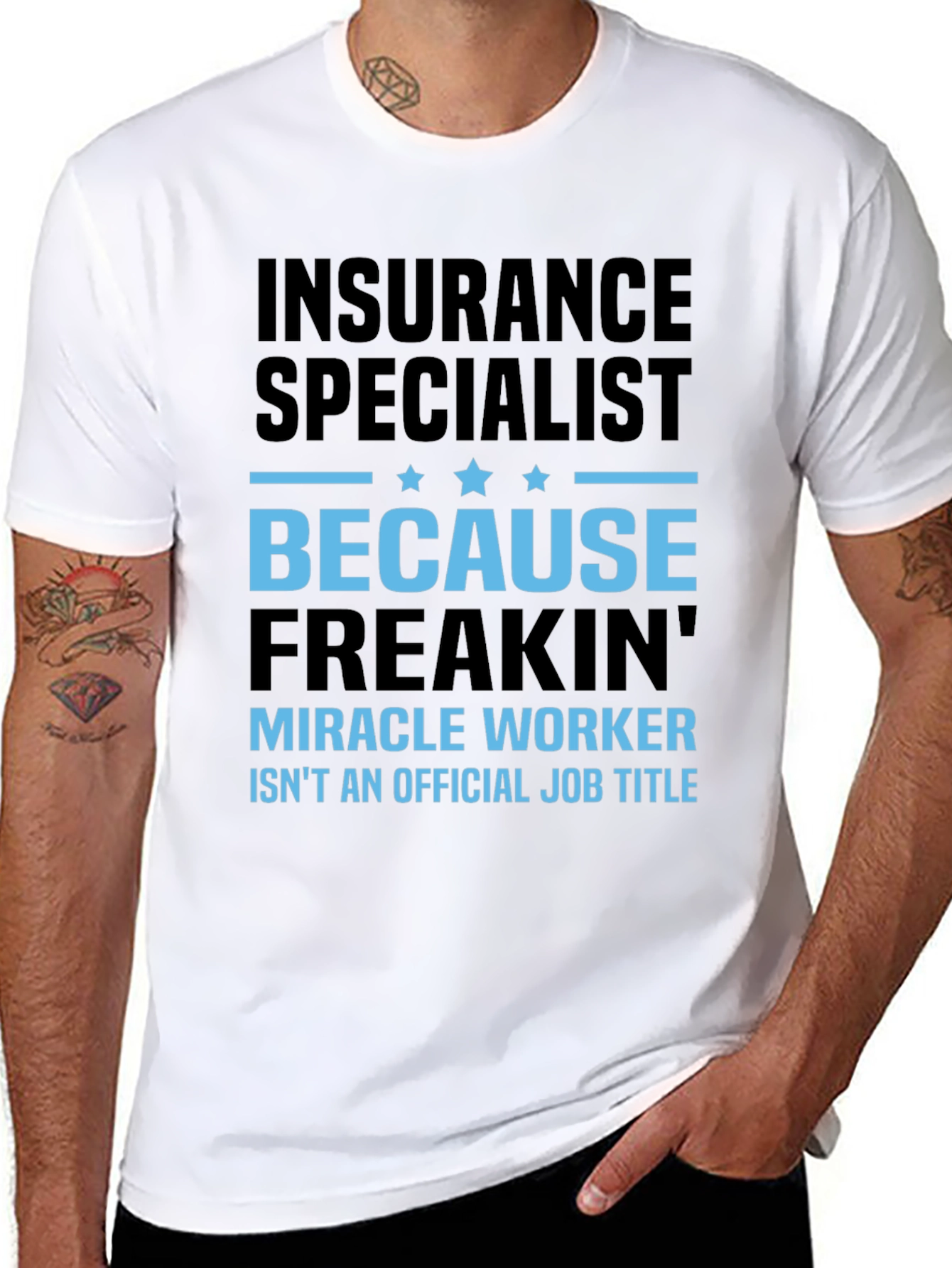 Black Insurance Specialist T-Shirt view 8
