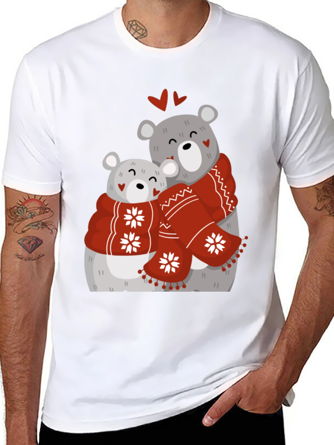 Black Bear Hug Graphic T-Shirt view 8