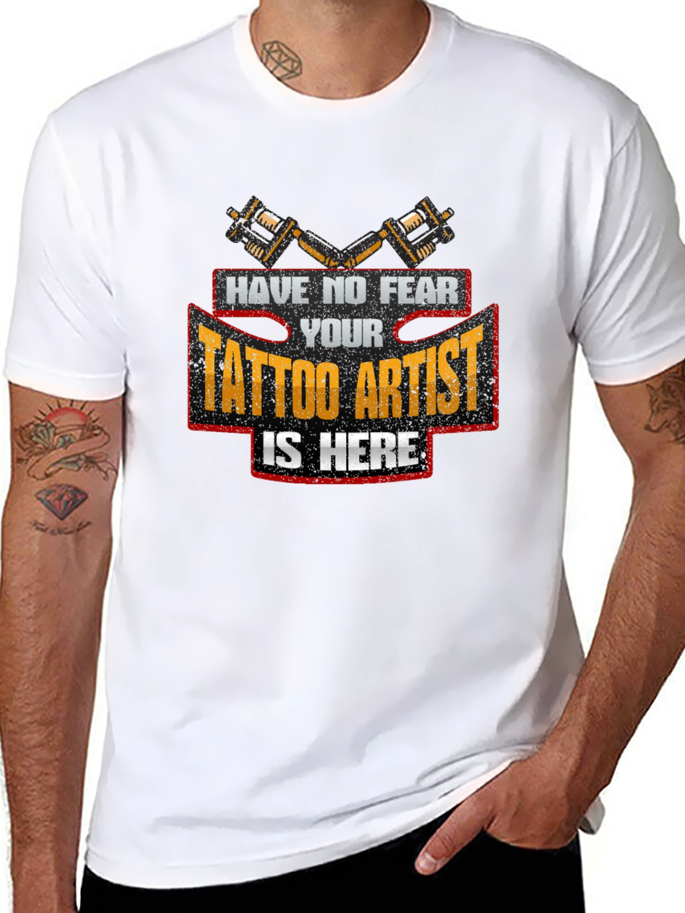 Black Tattoo Artist T-Shirt - Have No Fear Tee view 8