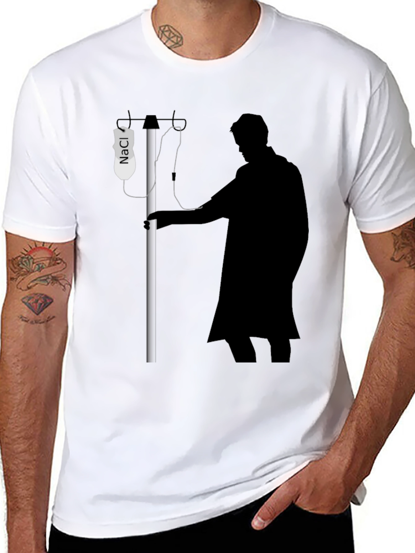 Black Medical Humor T-Shirt - 'House' Inspired Design view 8