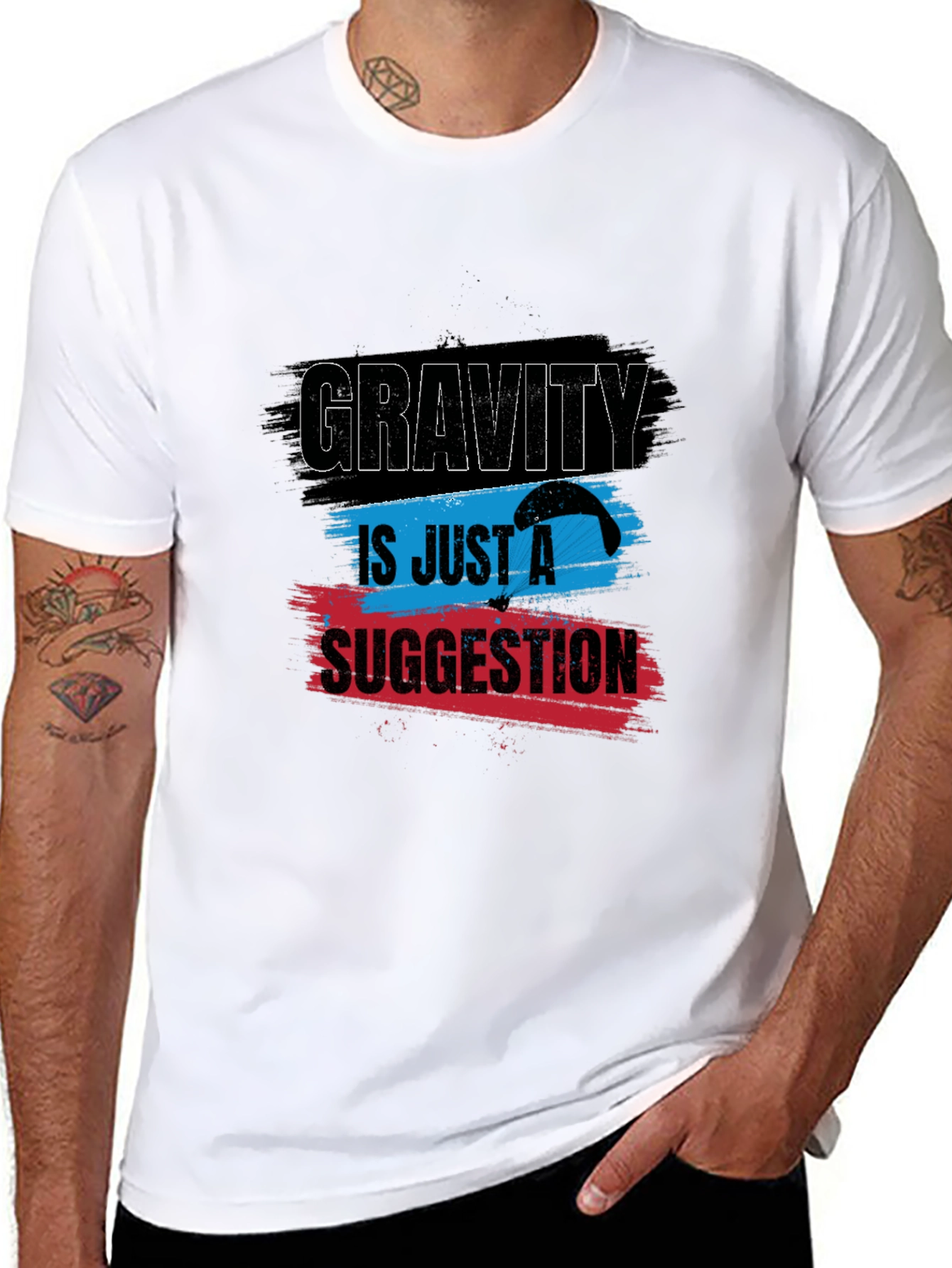 Black Gravity is Just a Suggestion Graphic T-Shirt view 8