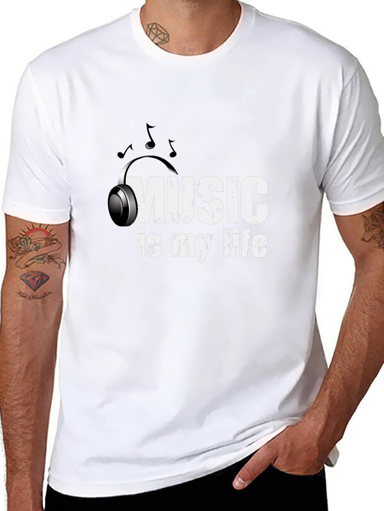 Black Music is My Life - Men's Graphic Tee view 8